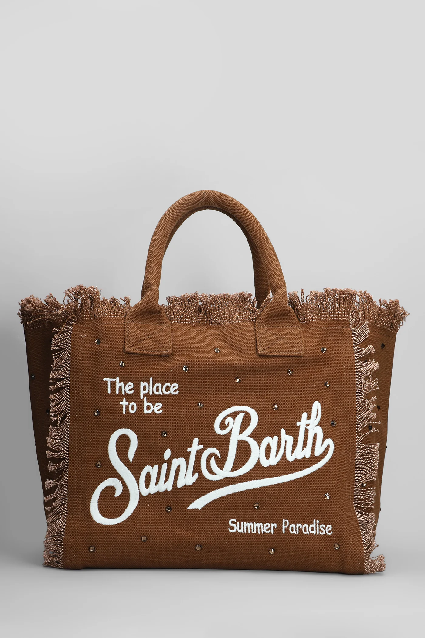 Vanity Tote in brown cotton - Image 3