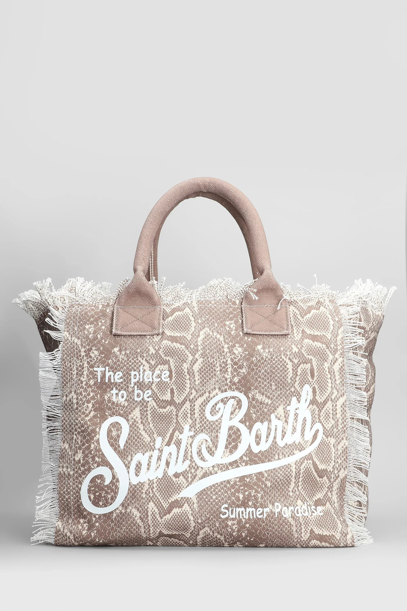 Vanity Tote in brown cotton - Image 3