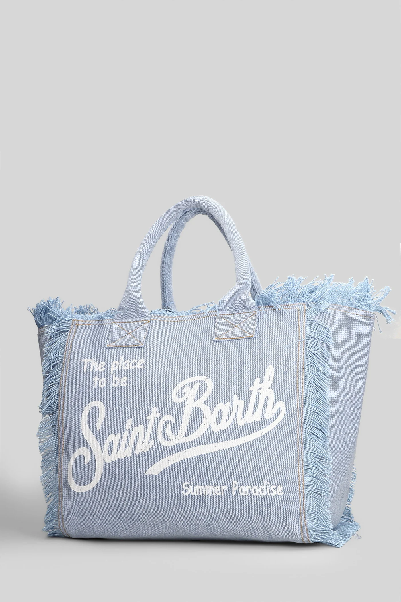 Vanity Tote in cyan denim - Image 2