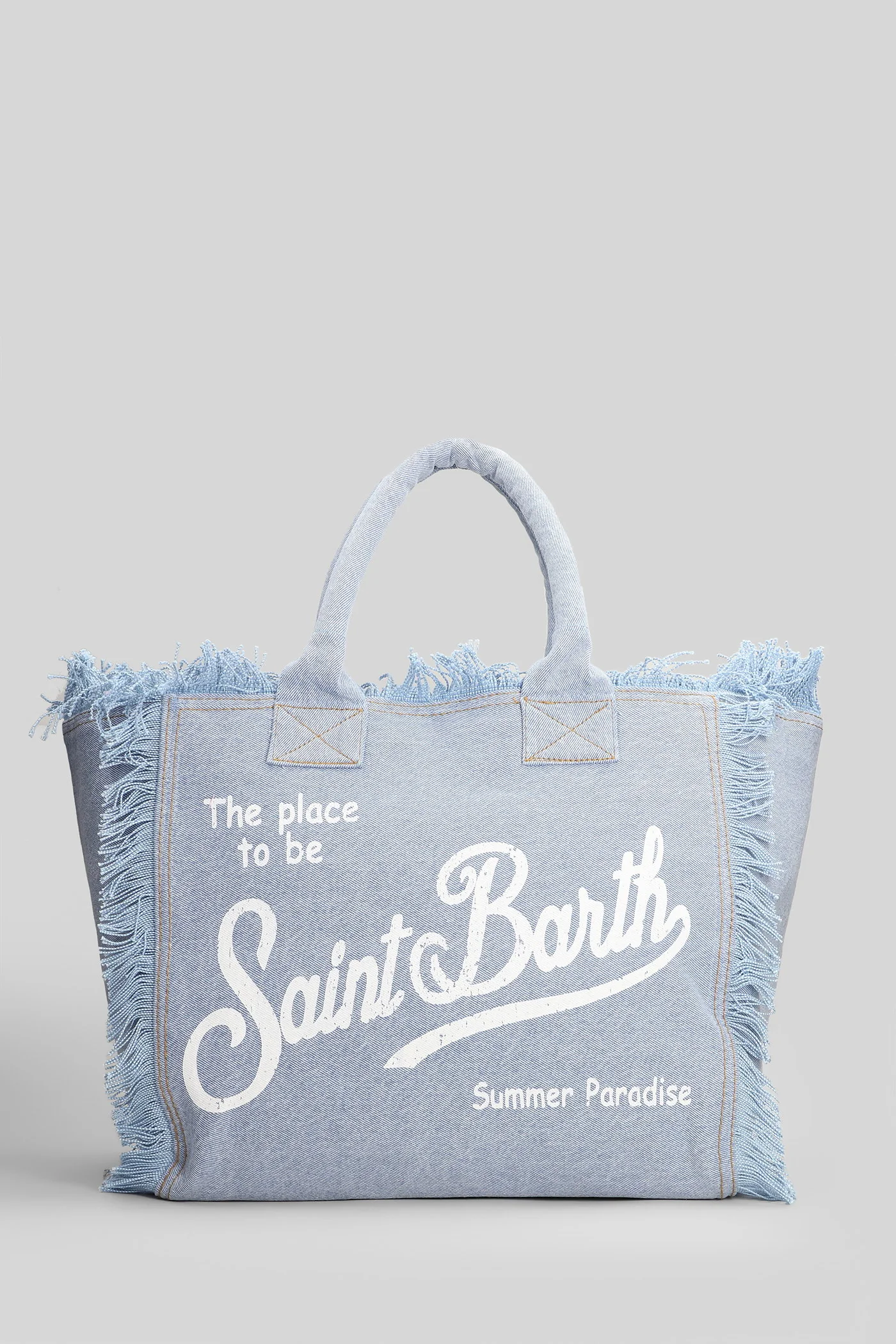 Vanity Tote in cyan denim - Image 3