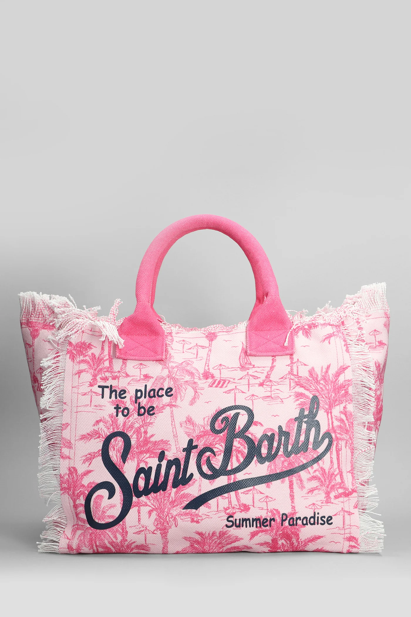 Vanity Tote in rose-pink cotton
