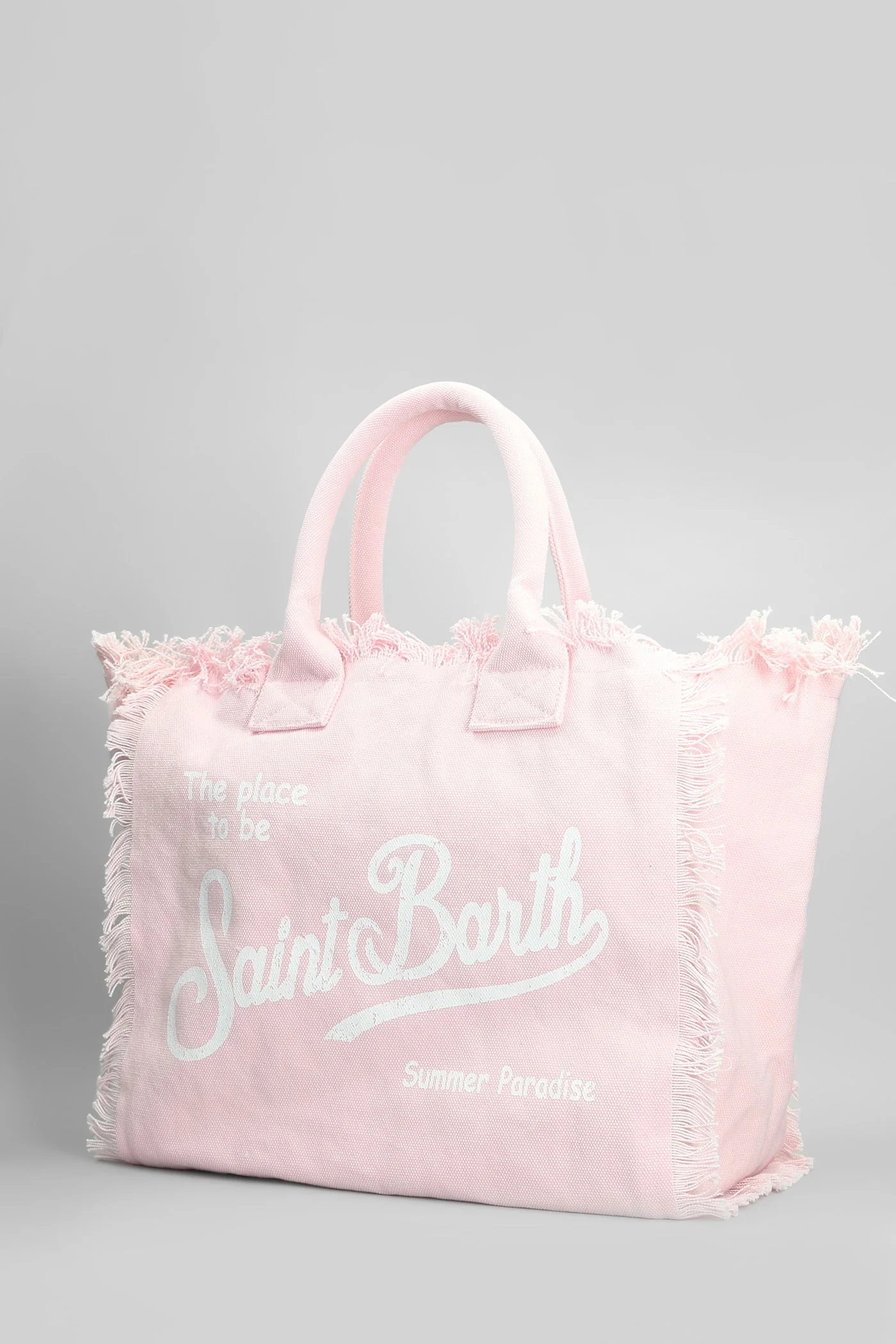 Vanity Tote in rose-pink cotton - Image 2
