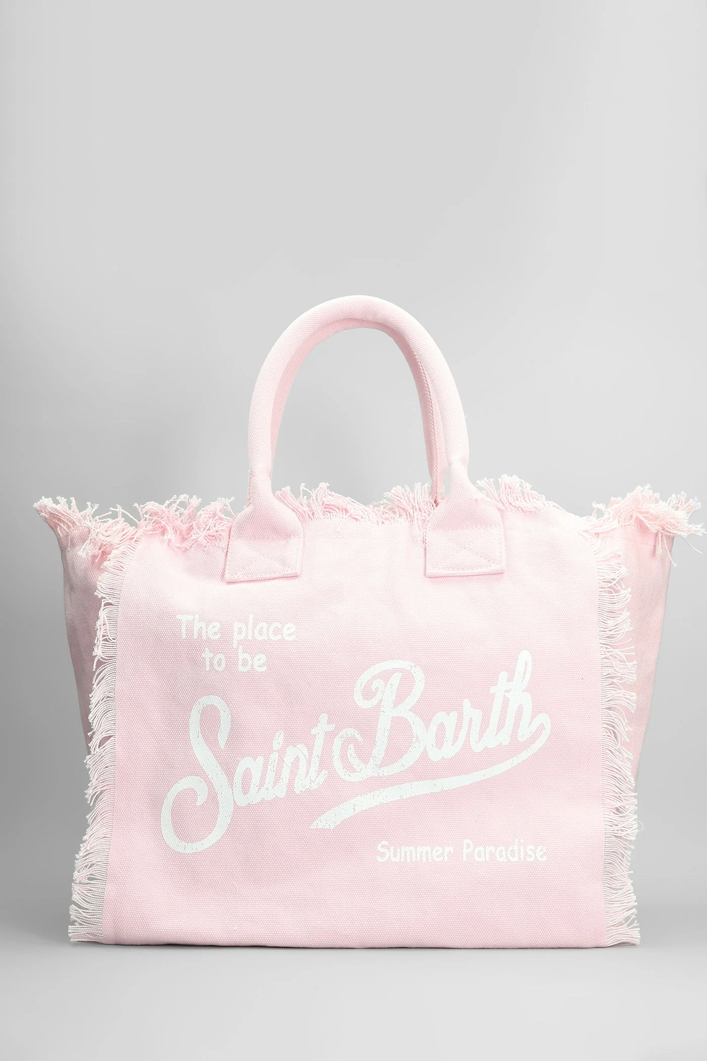 Vanity Tote in rose-pink cotton - Image 3