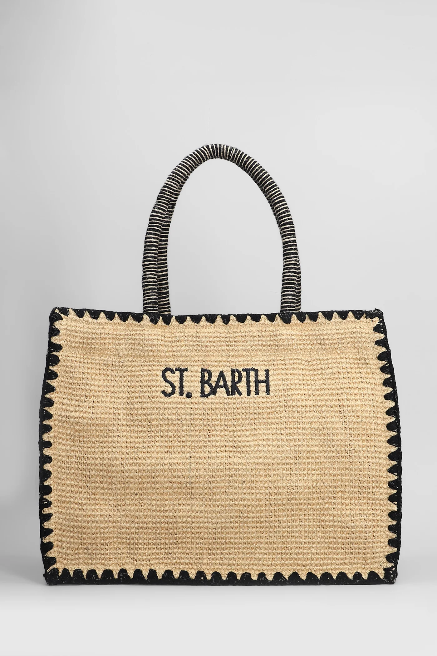 Vivian jute Tote in beige raffia - Image 3