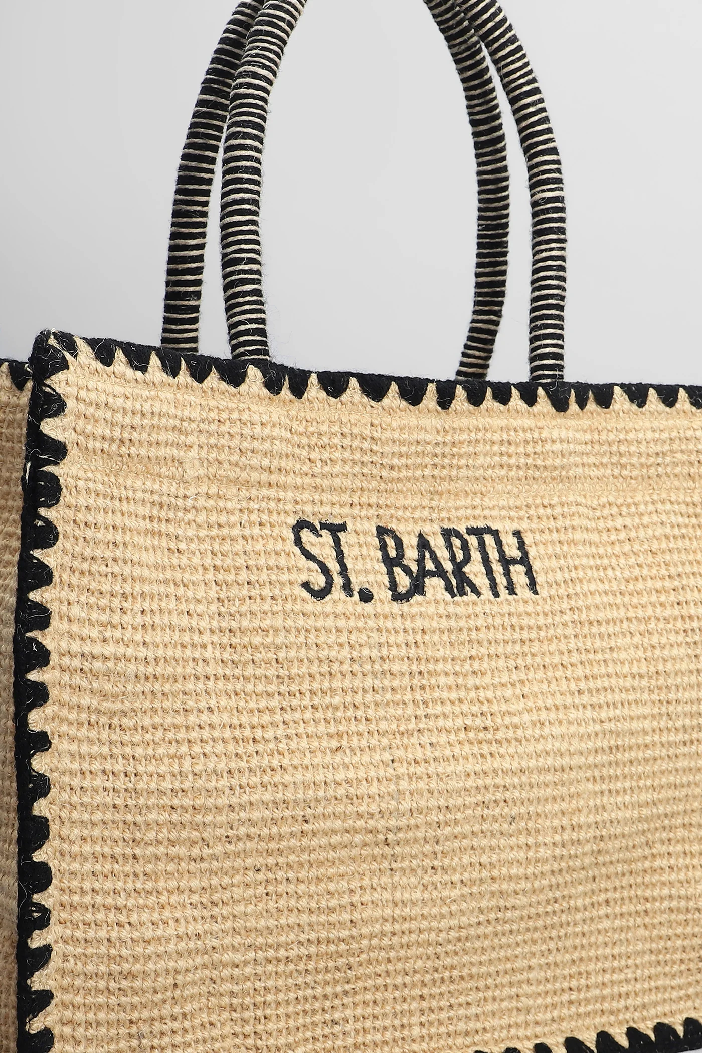 Vivian jute Tote in beige raffia - Image 4