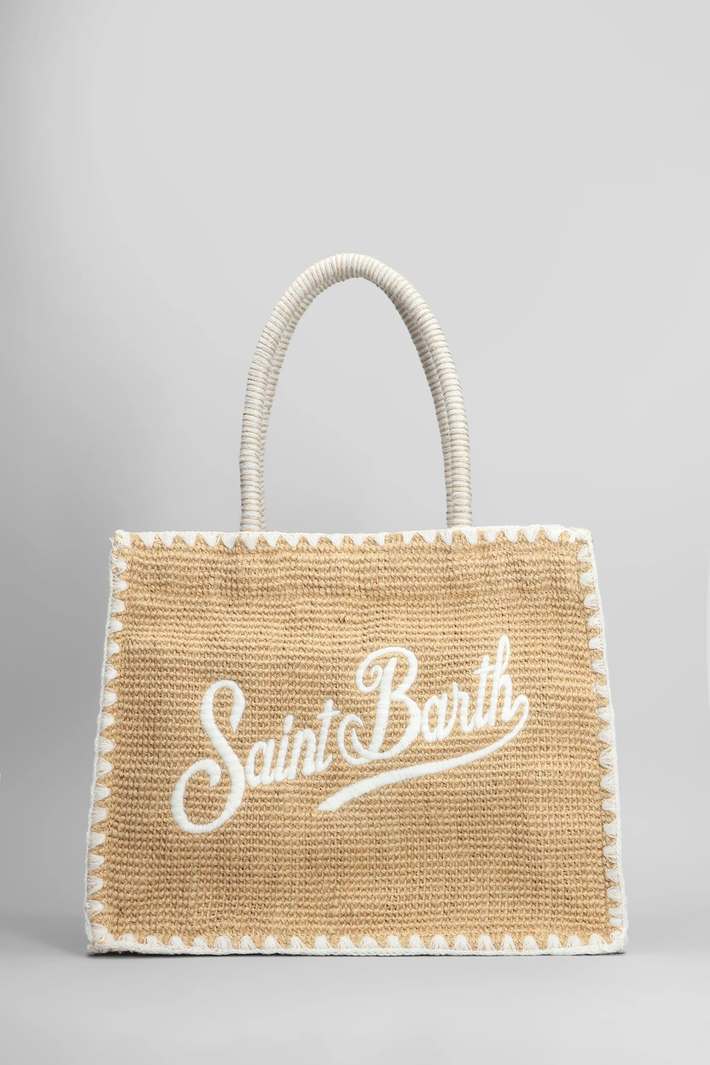 Vivian mid jute Tote in beige raffia
