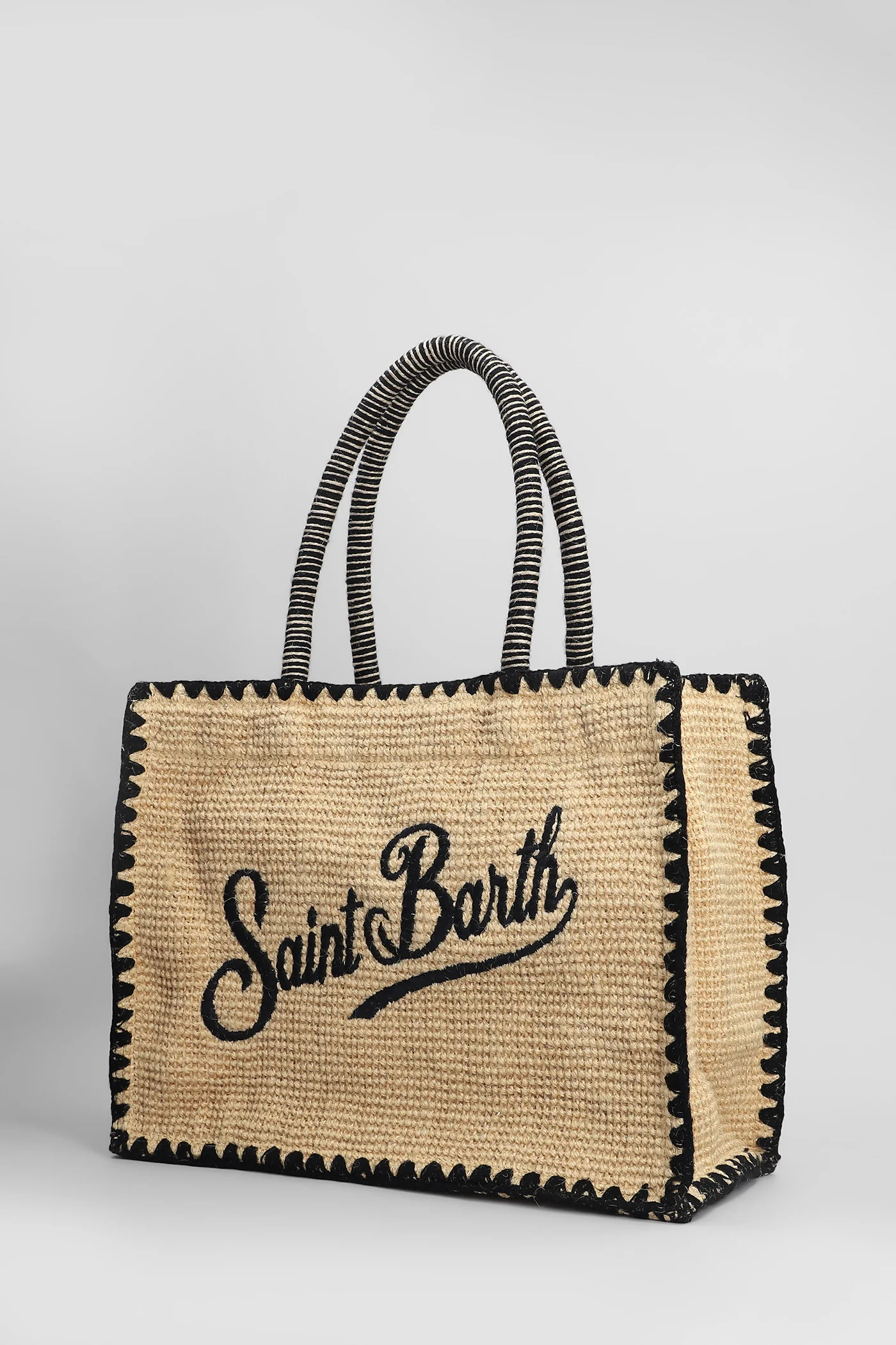 Vivian mid jute Tote in beige raffia - Image 2