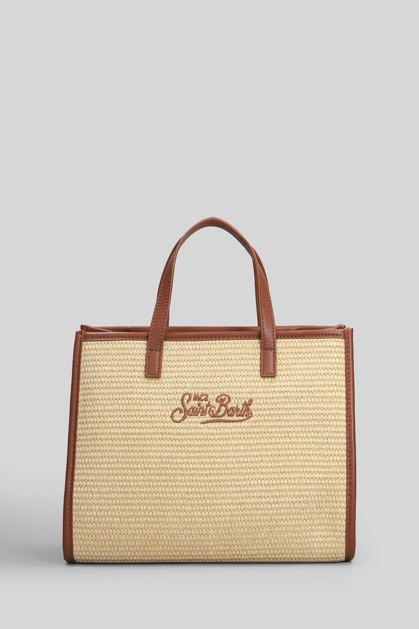 Vivian Mid Straw Shoulder bag in beige raffia - Image 3