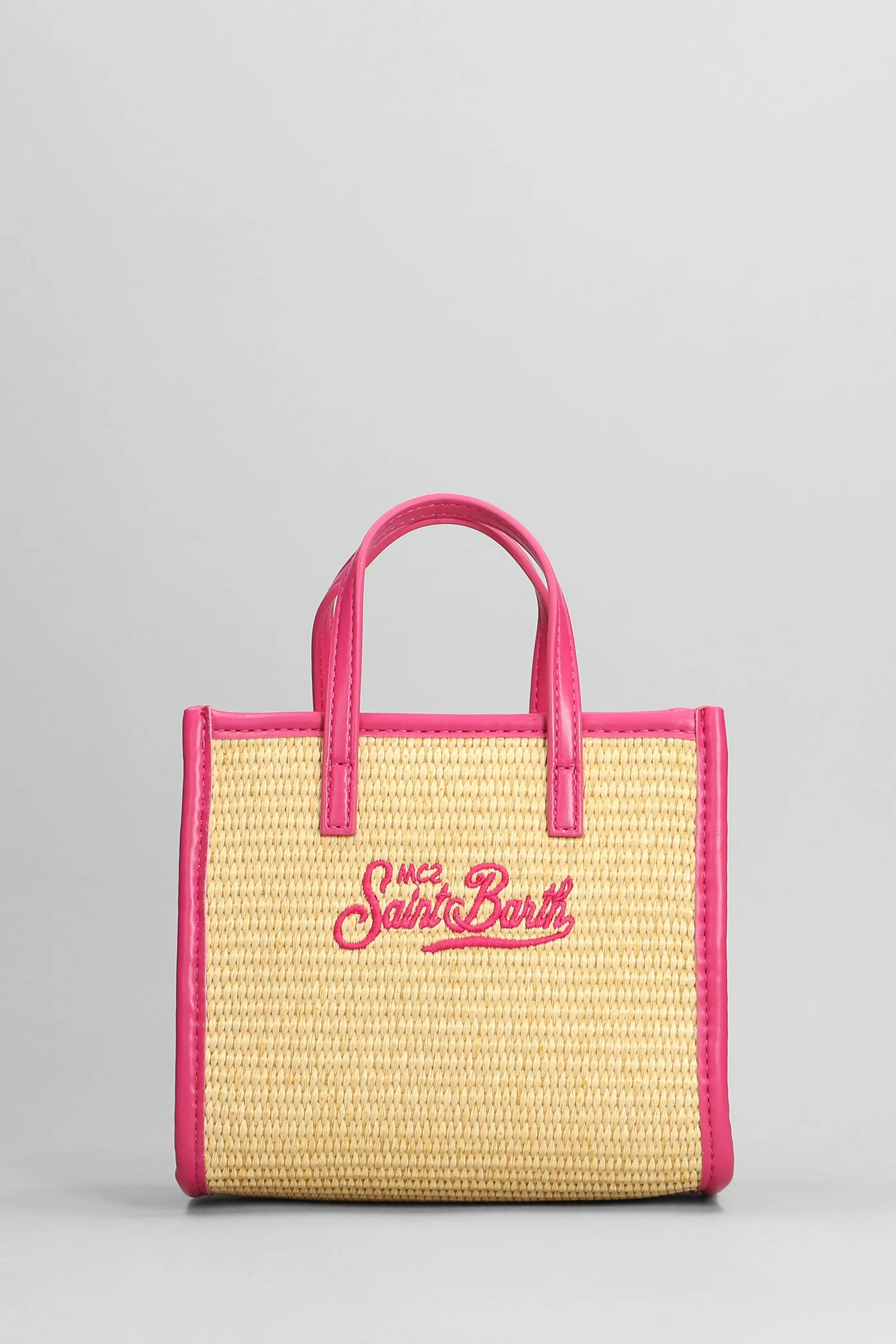 Vivian mid straw Tote in beige raffia - Image 3