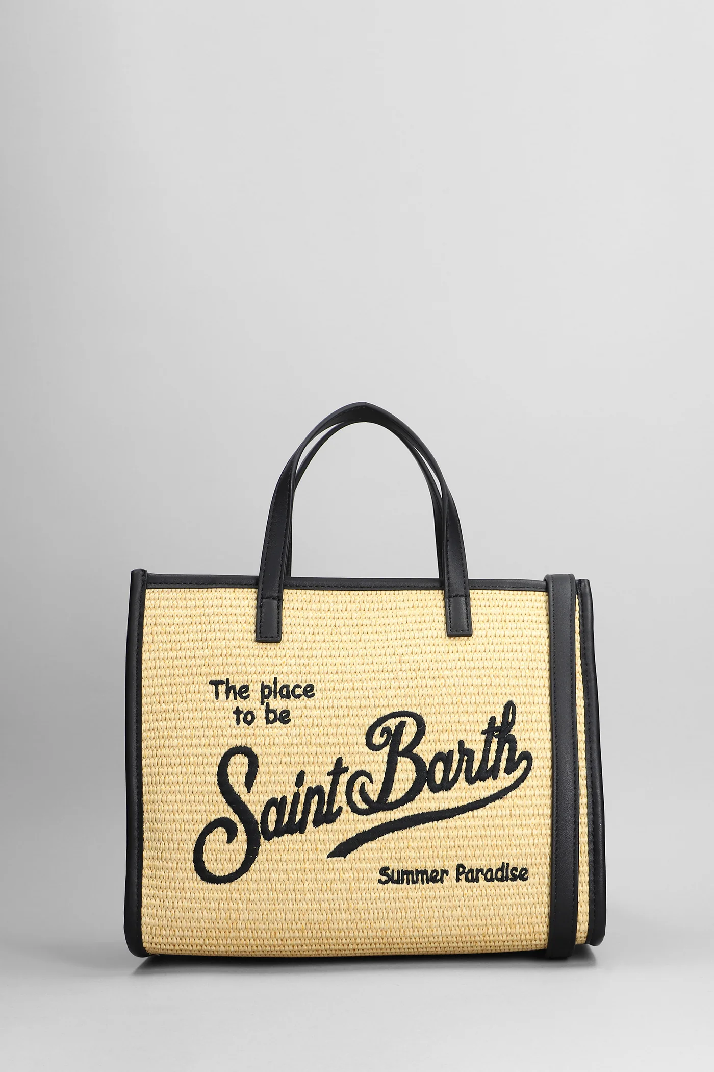 Vivian mid straw Tote in beige raffia