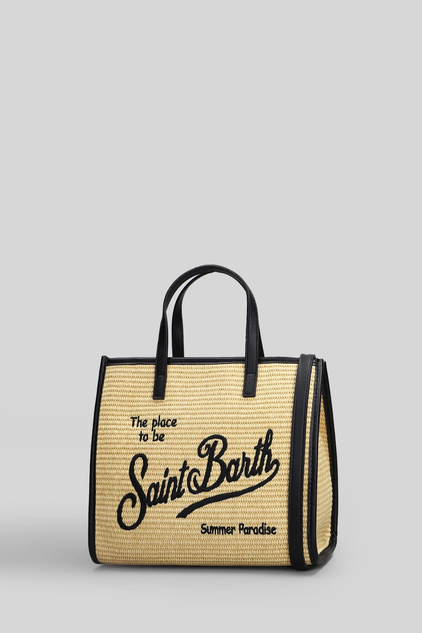 Vivian Mini Straw Shoulder bag in white raffia - Image 2