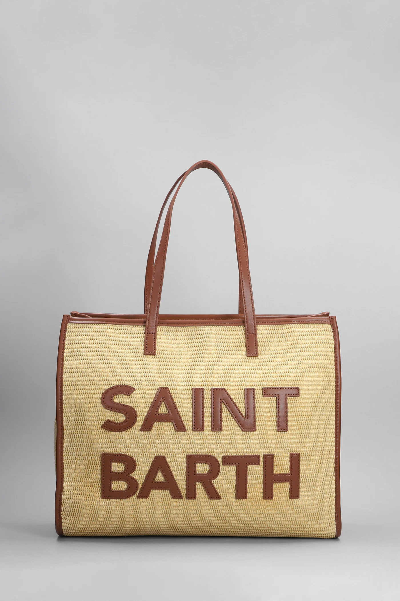 Vivian straw Tote in beige raffia