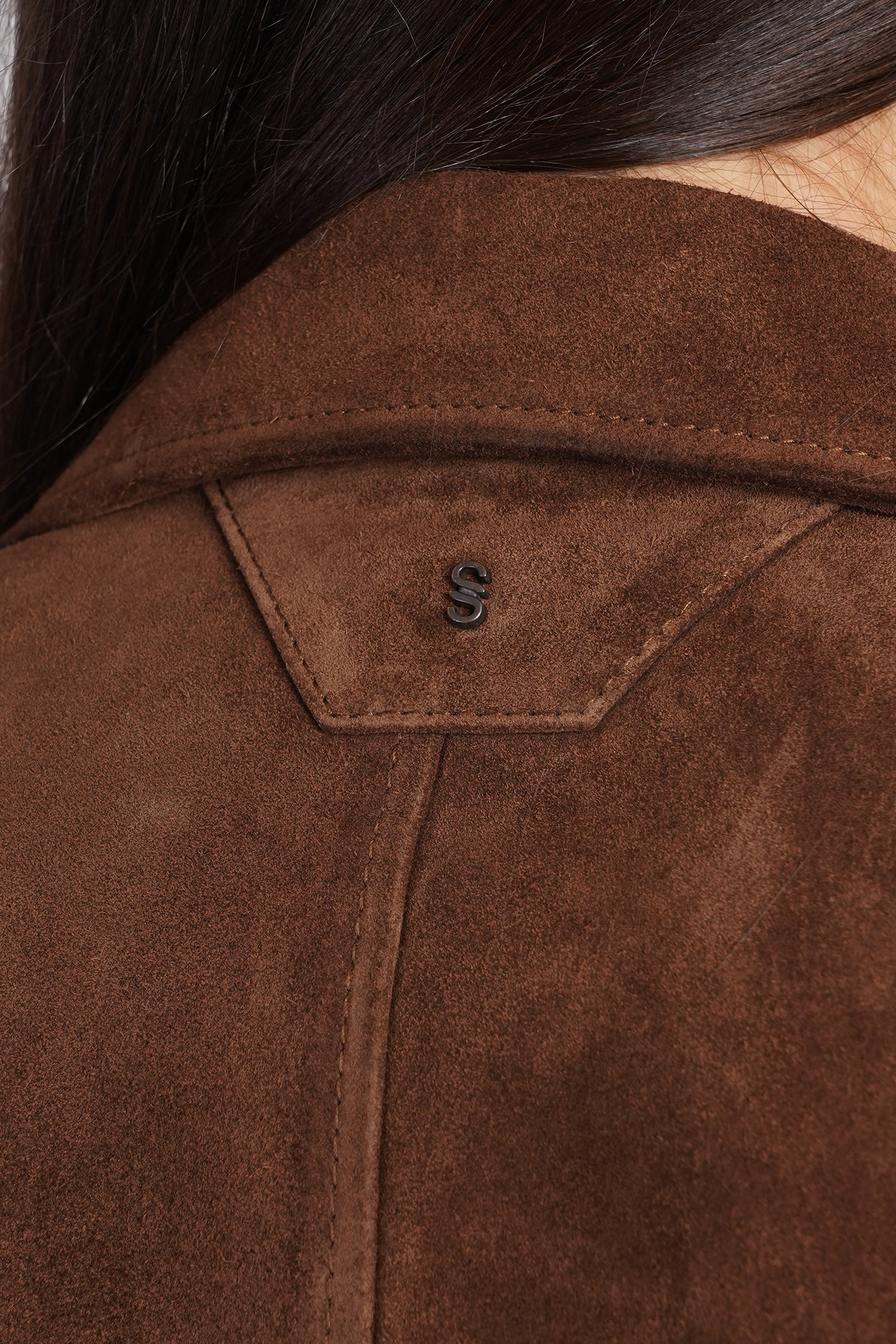 Biker jacket in brown leather - Image 5