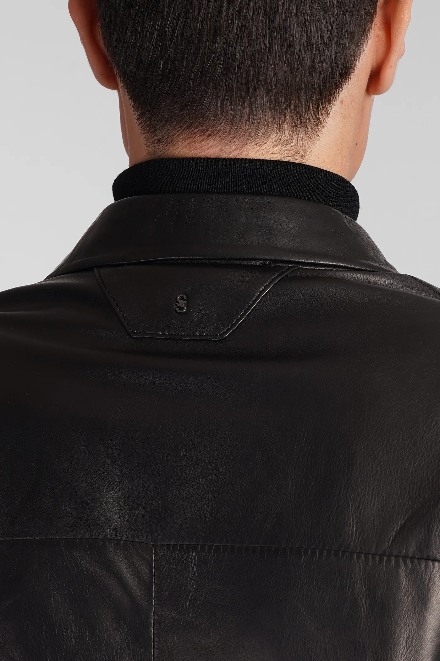 Blazer in black leather - Image 5