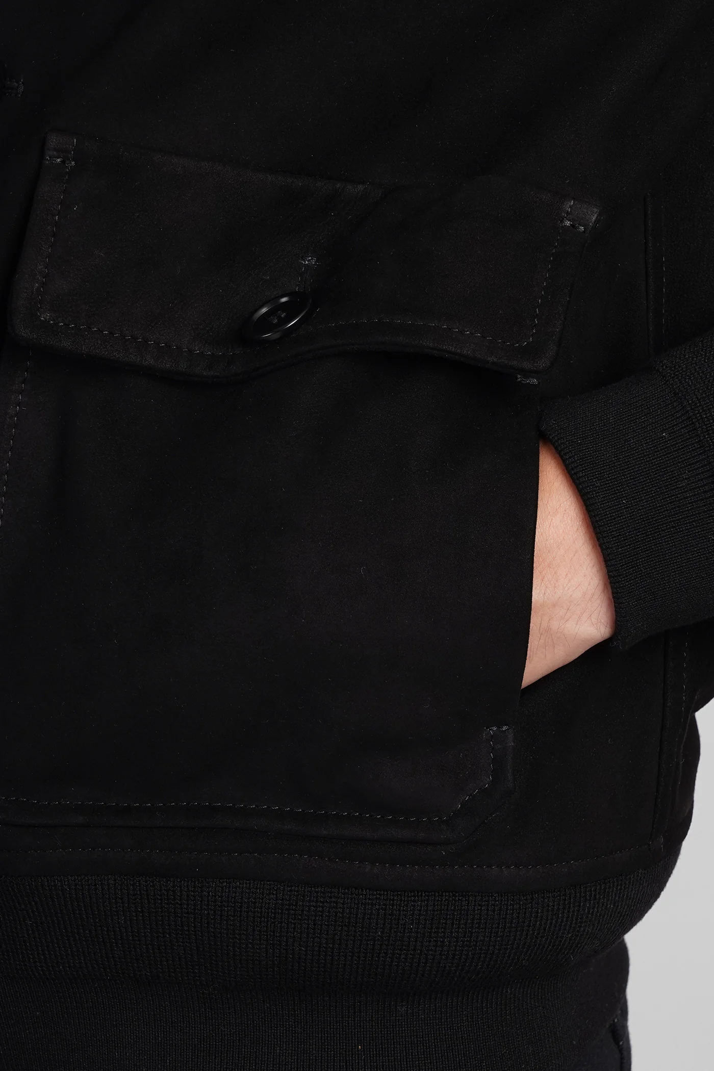 Bomber Jacket in black leather - Image 5