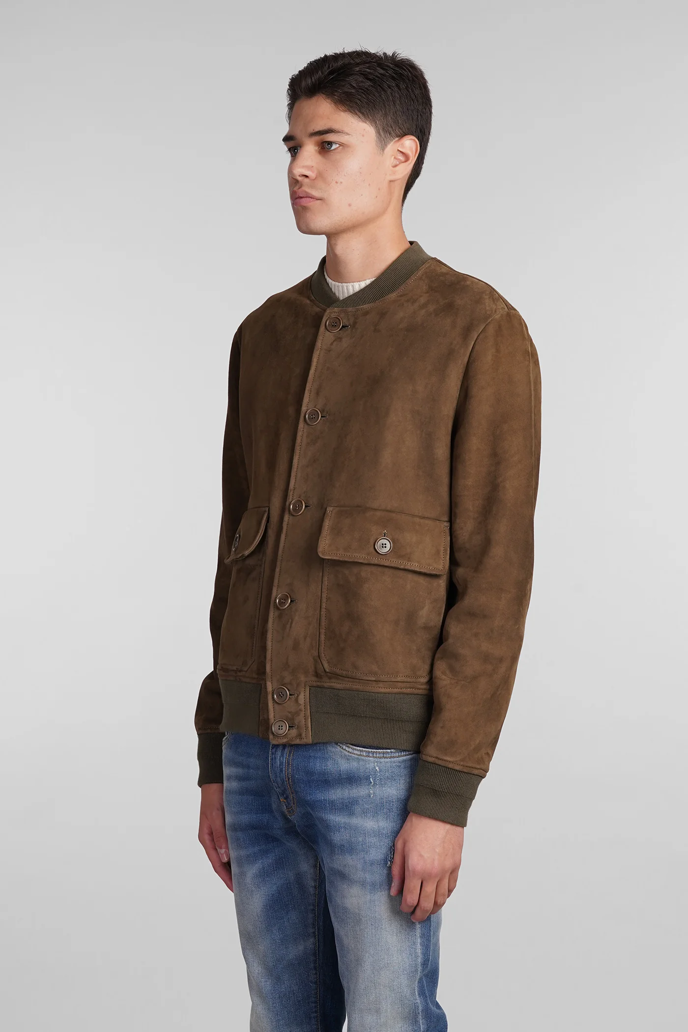 Bomber Jacket in brown leather - Image 4