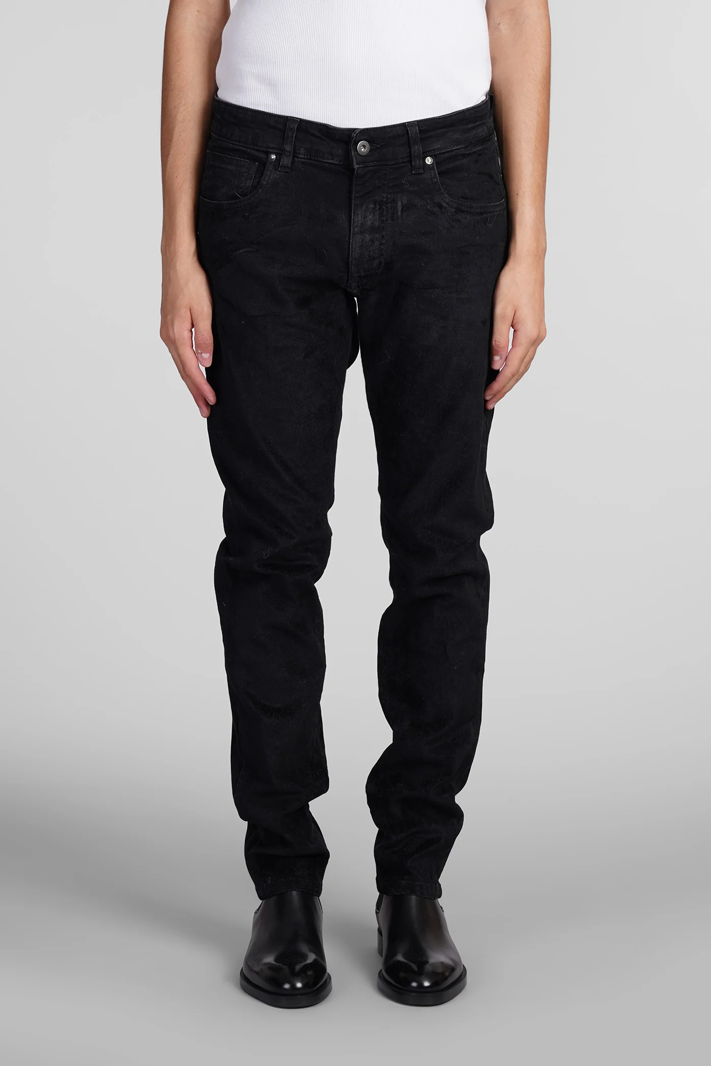 Jeans in black cotton