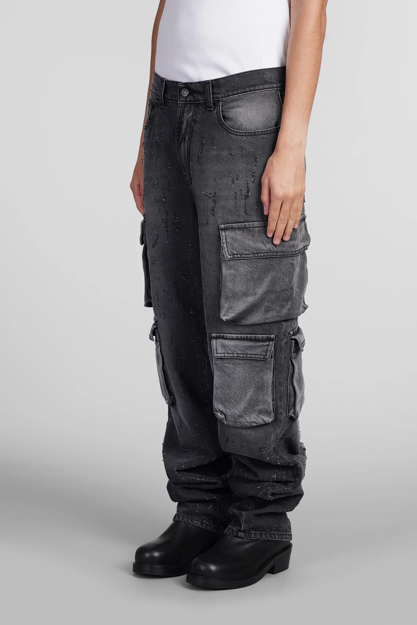 Jeans in black cotton - Image 4