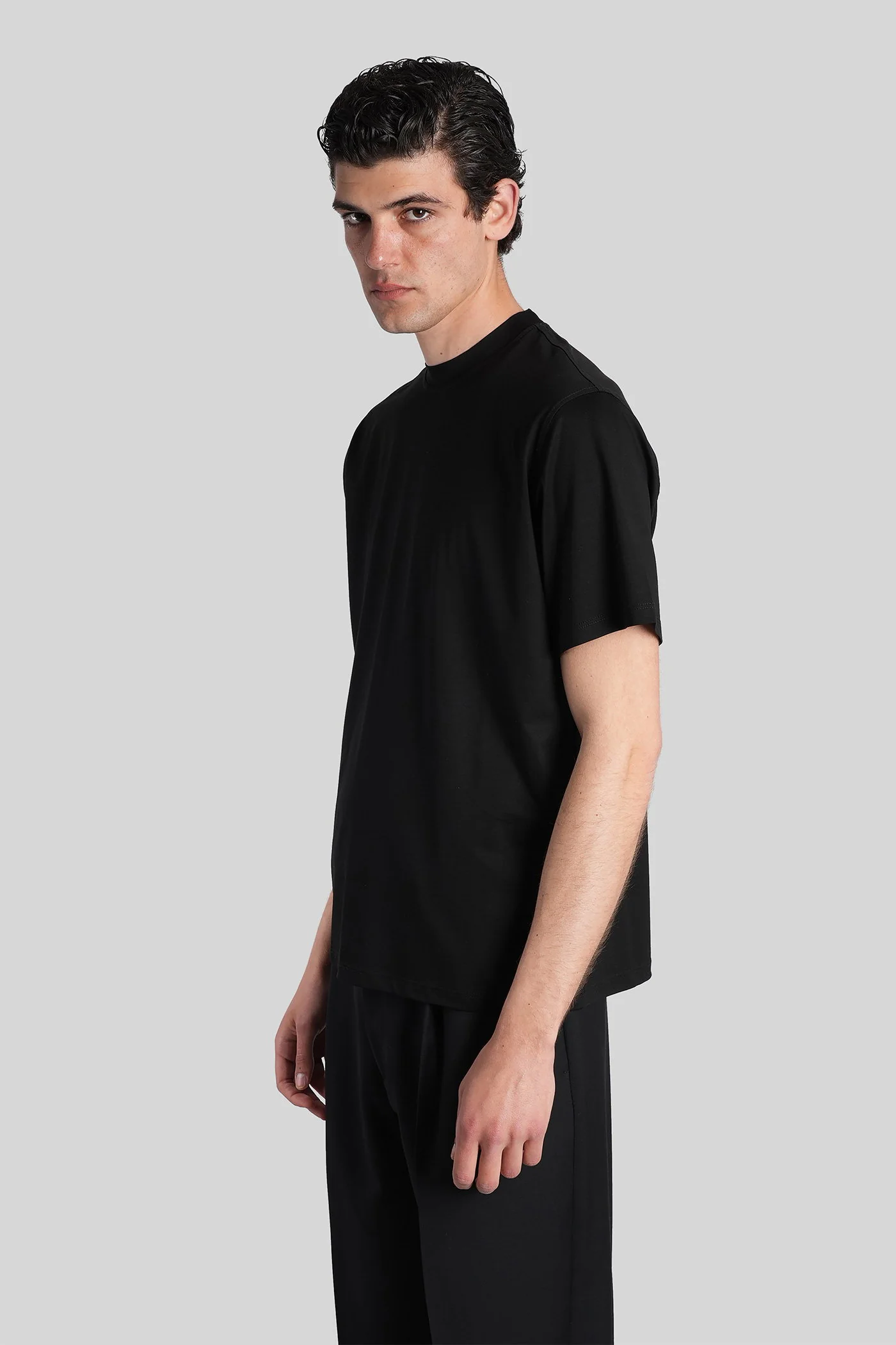 T-Shirt in black cotton - Image 4