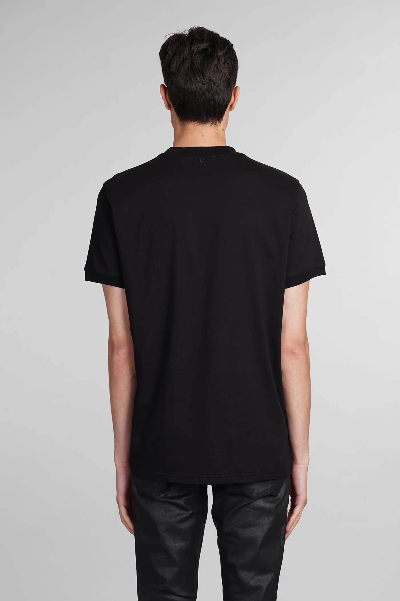 T-Shirt in black cotton - Image 3