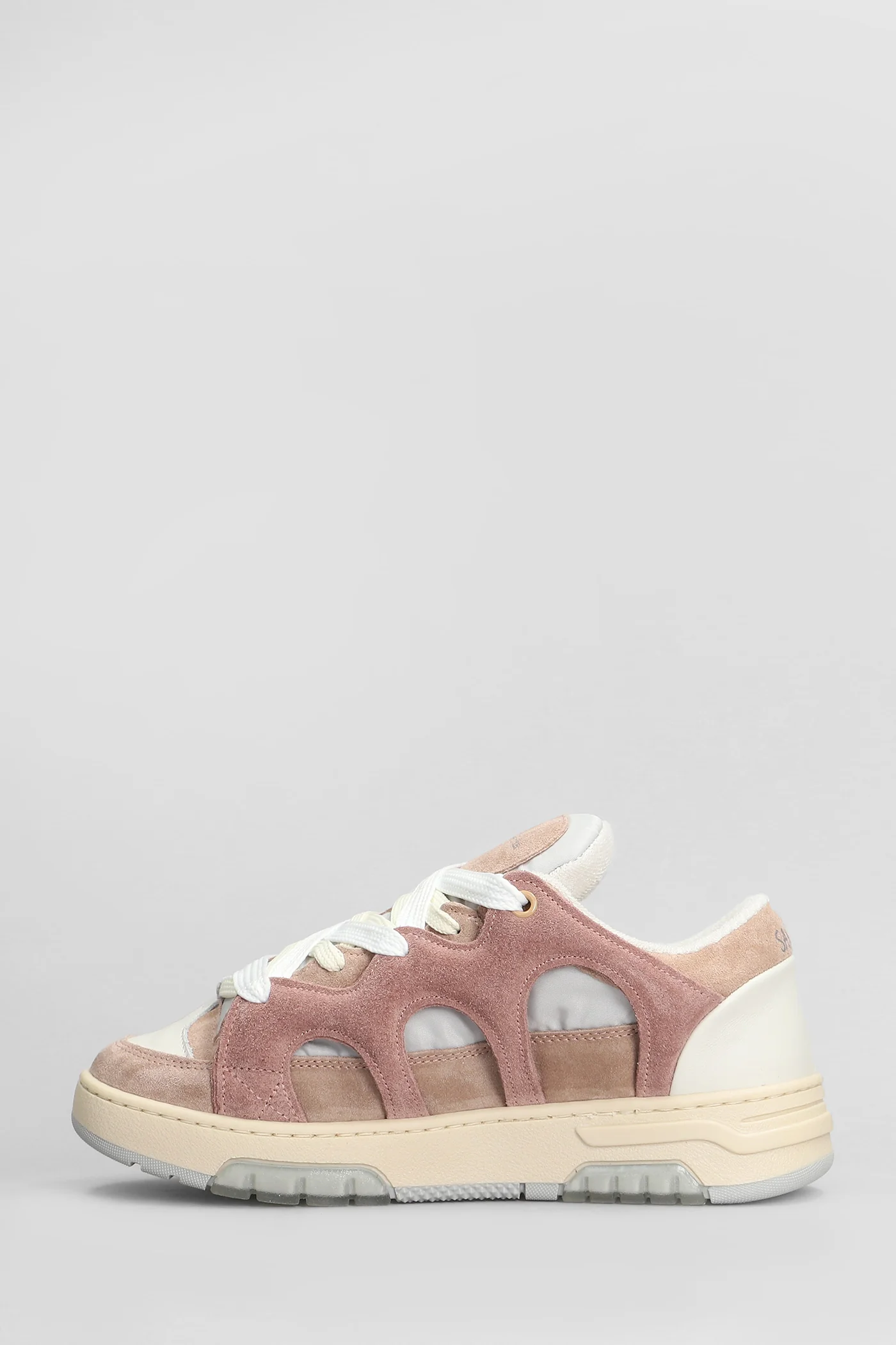 Santha 1 Sneakers in rose-pink Suede and fabric - Image 3