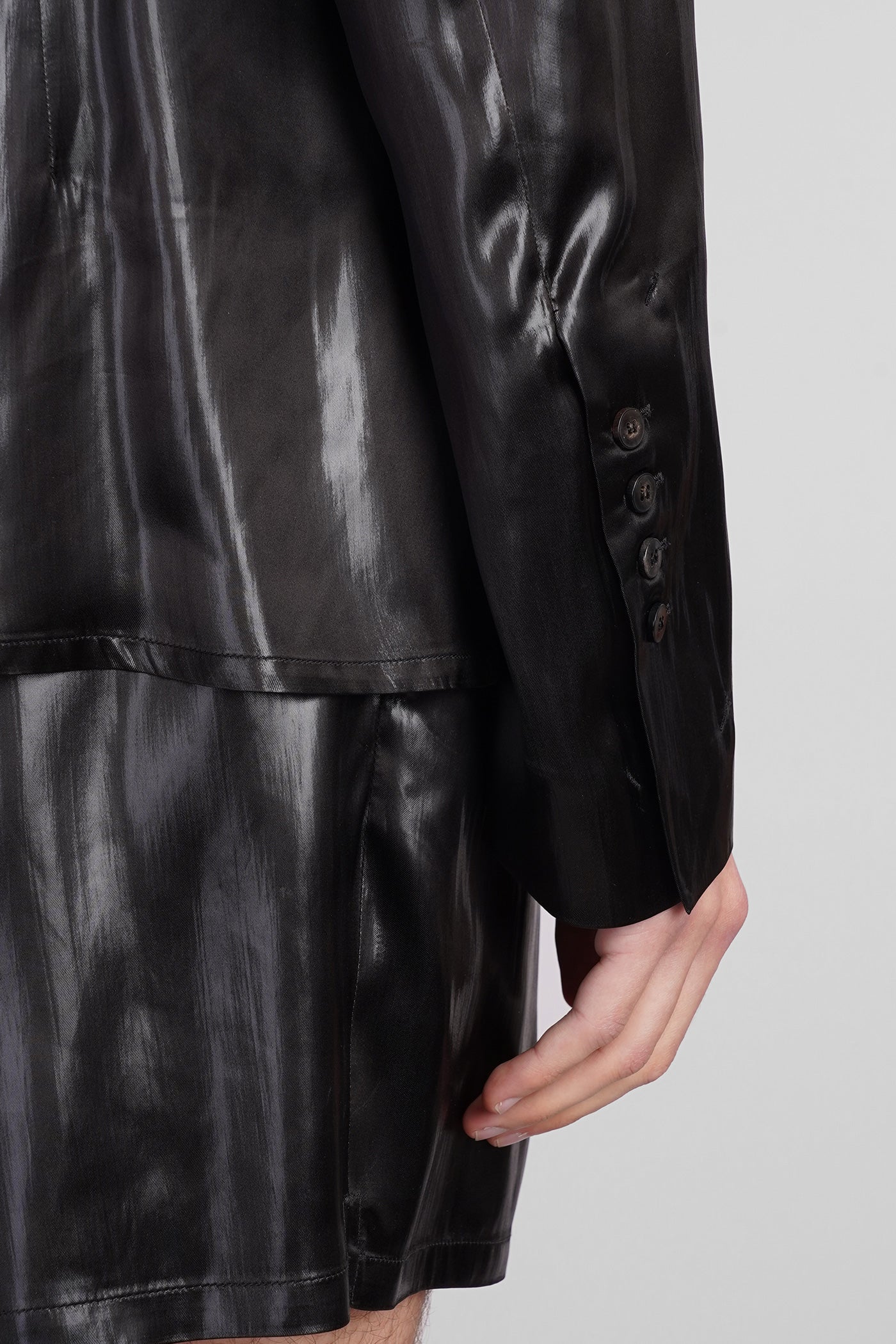 N16 Shirt in black Triacetate - Image 5