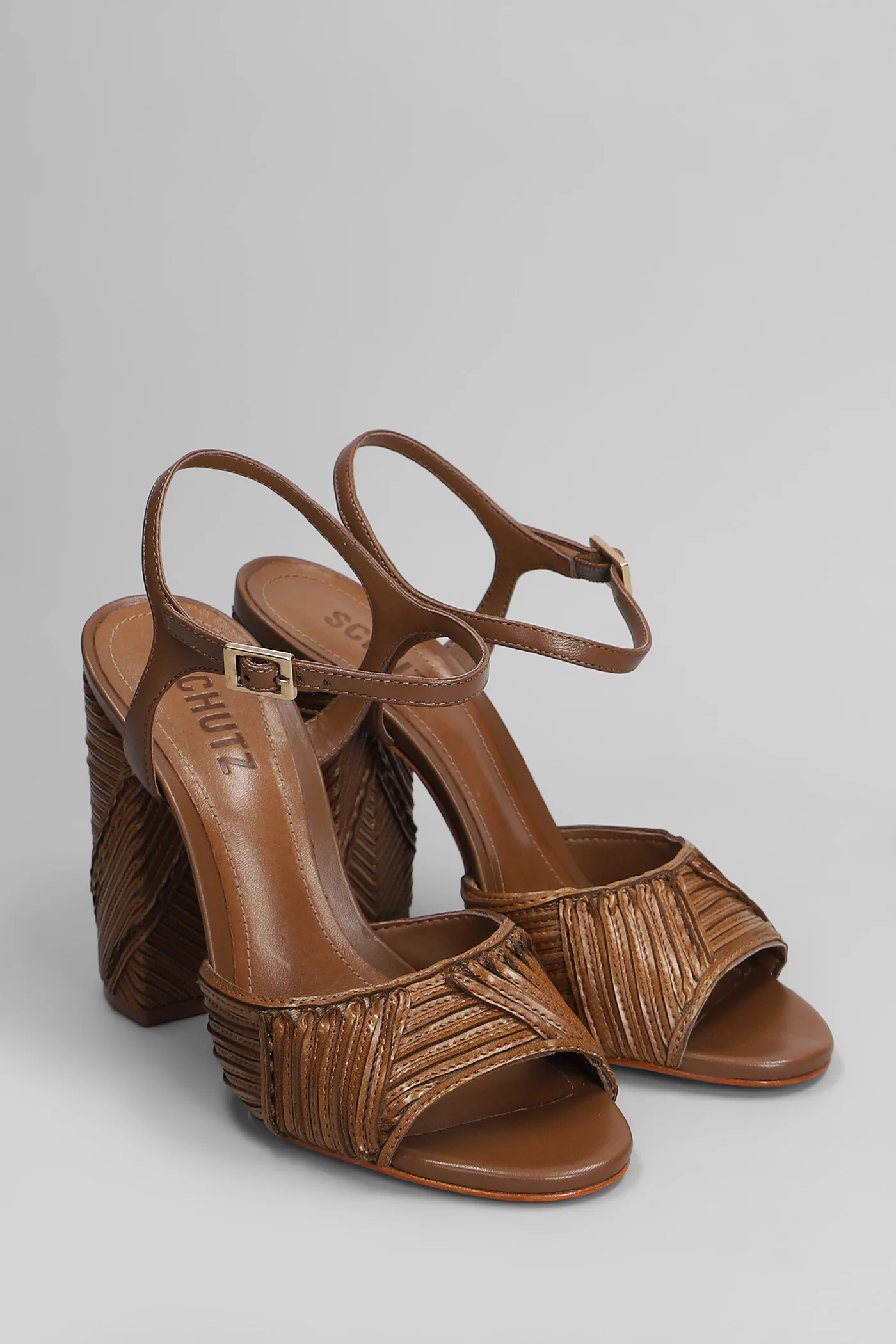 Lupita Sandals in brown leather - Image 2