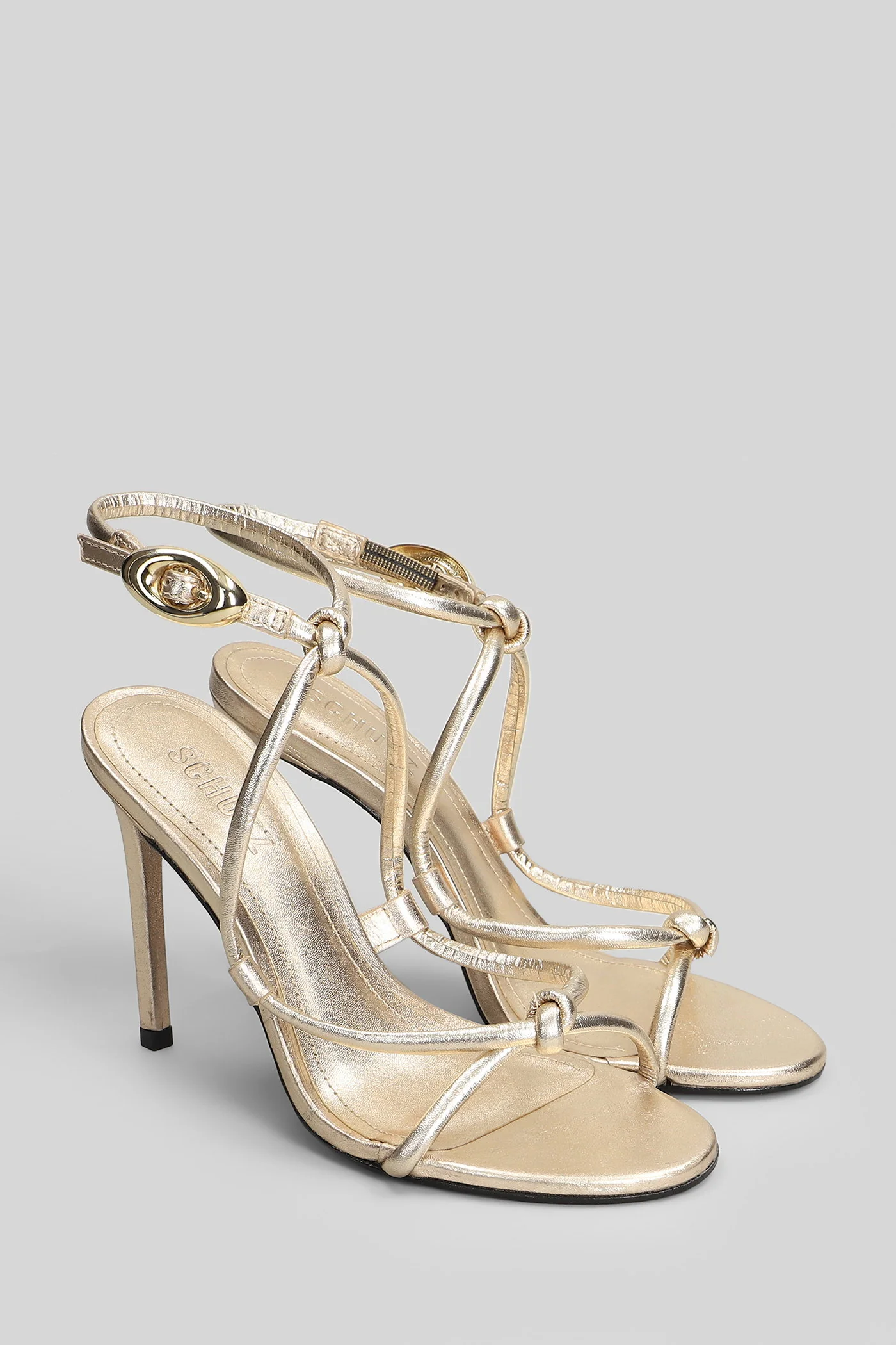 Sandals in gold leather - Image 2