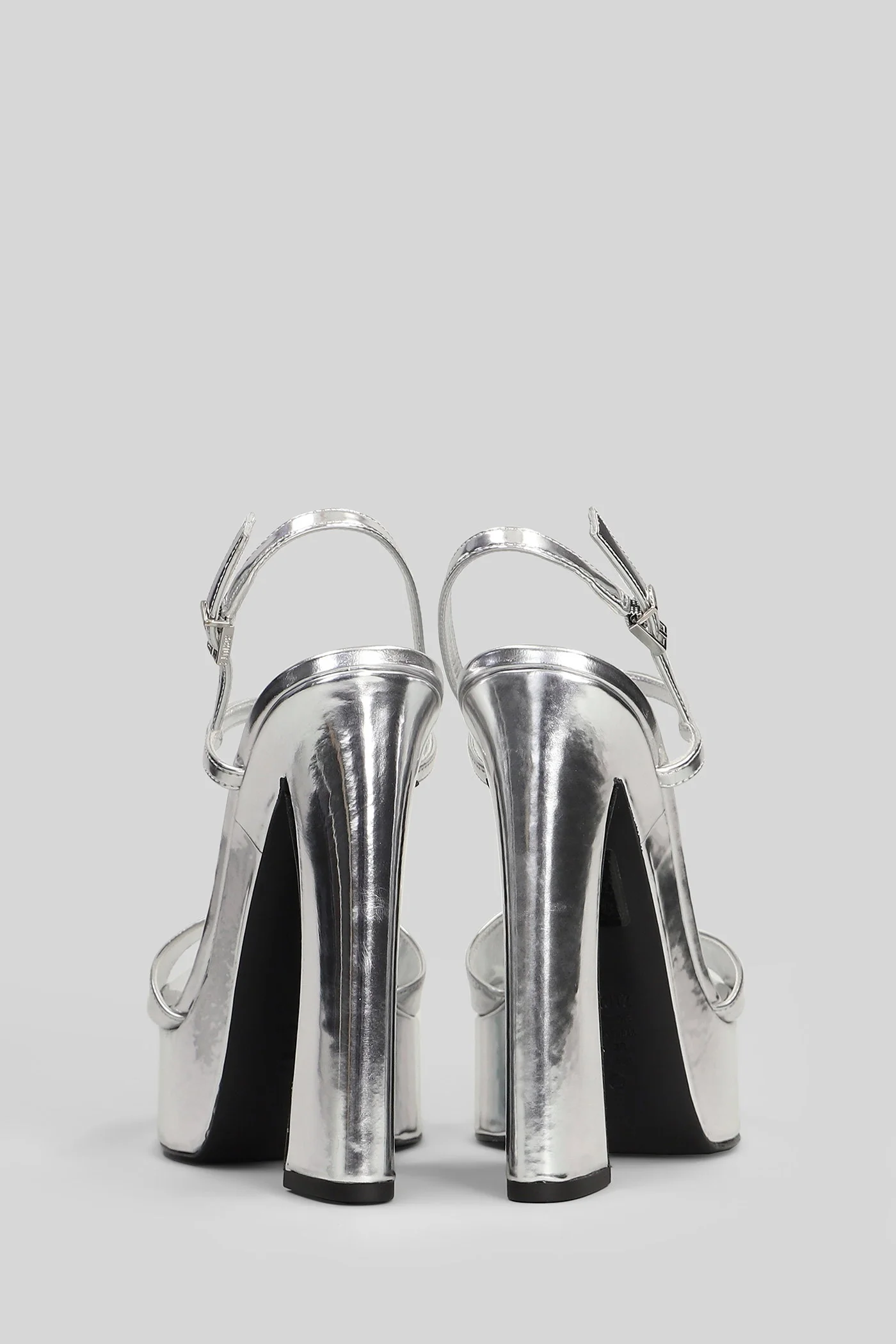 Sandals in silver leather - Image 4