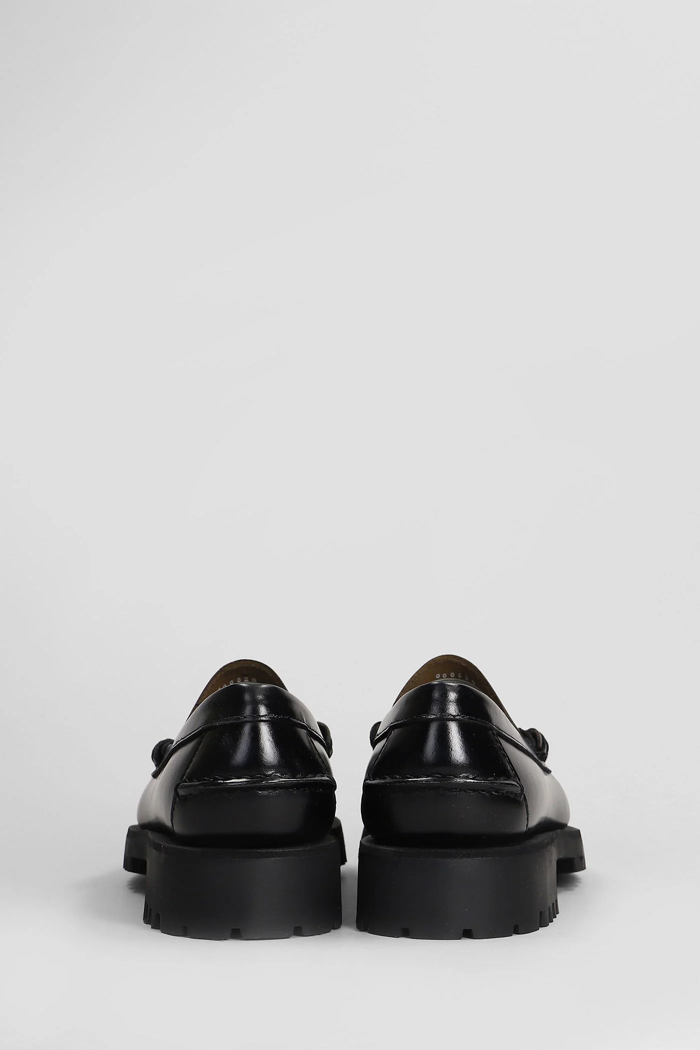 Dan lug Loafers in black leather - Image 4