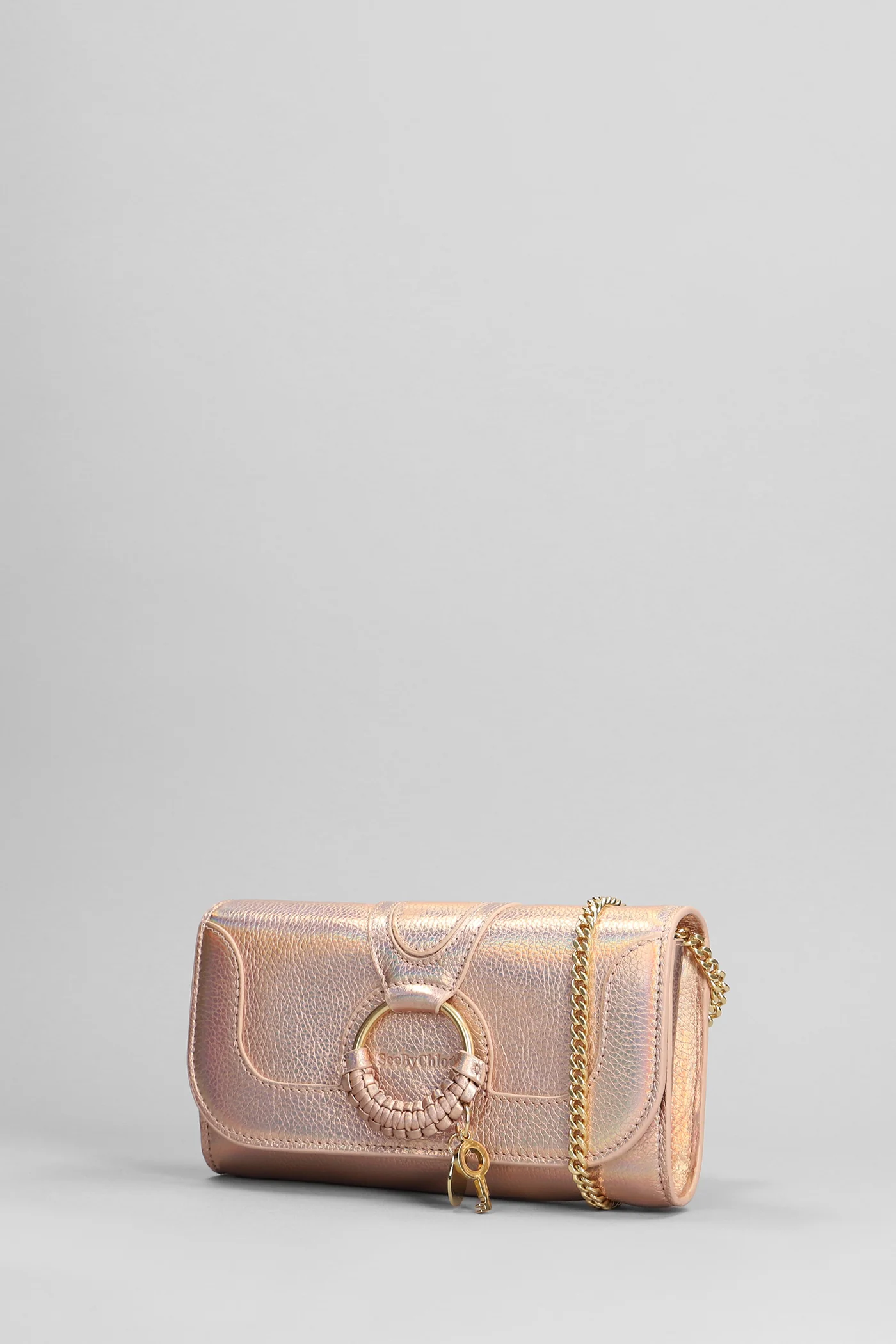 Hana long Wallet in rose-pink leather - Image 2