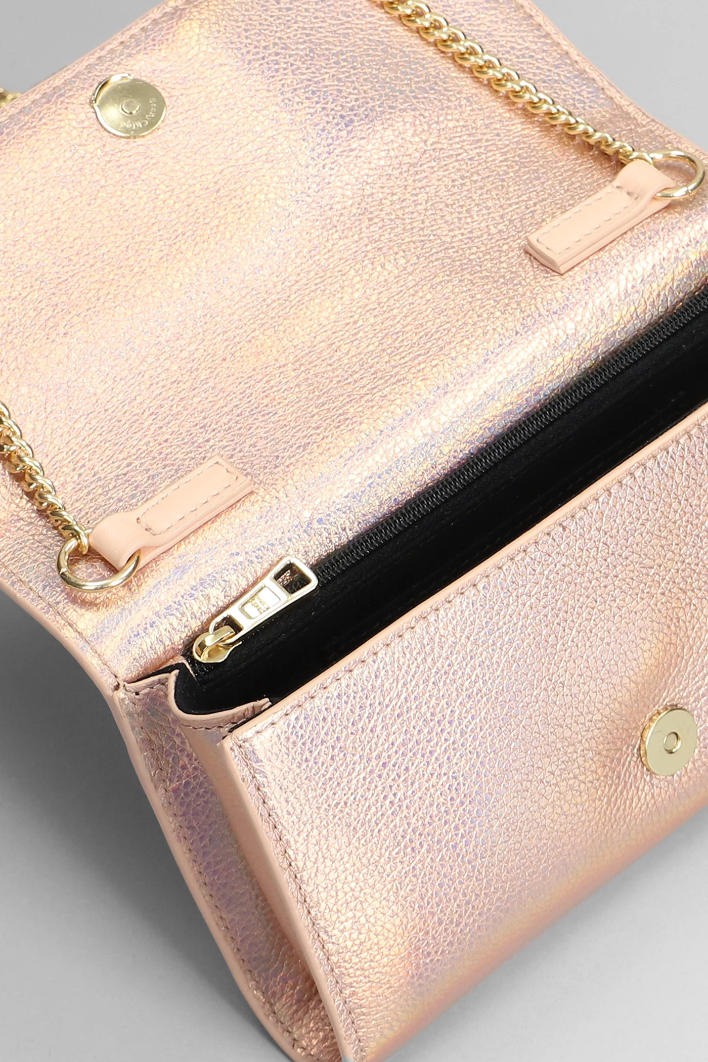 Hana long Wallet in rose-pink leather - Image 4
