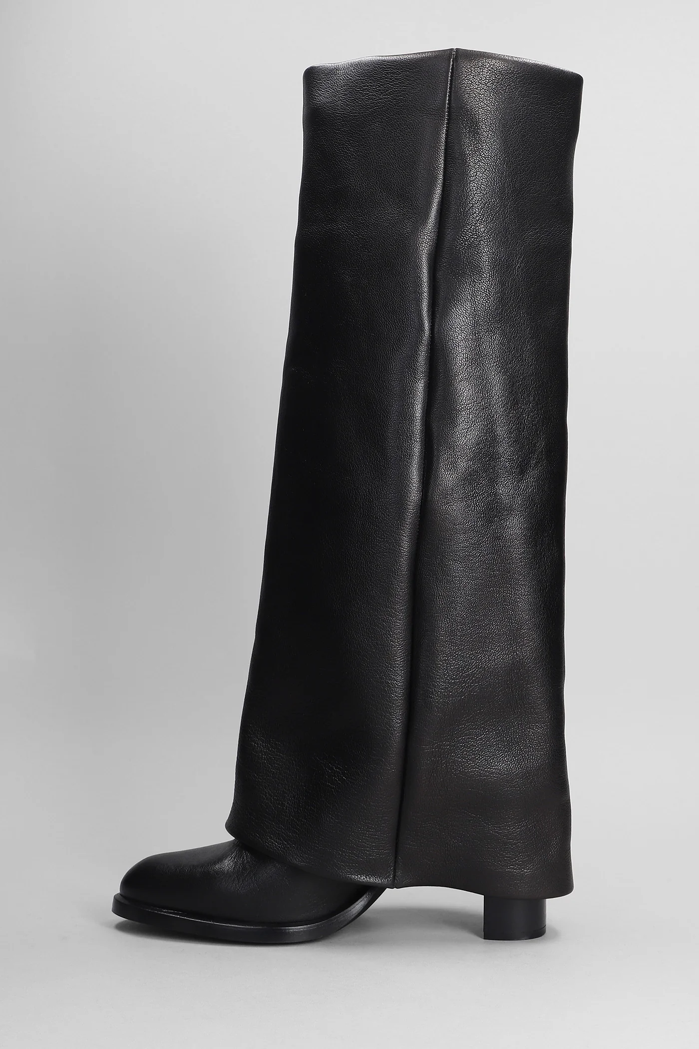 Melia High heels boots in black leather - Image 3