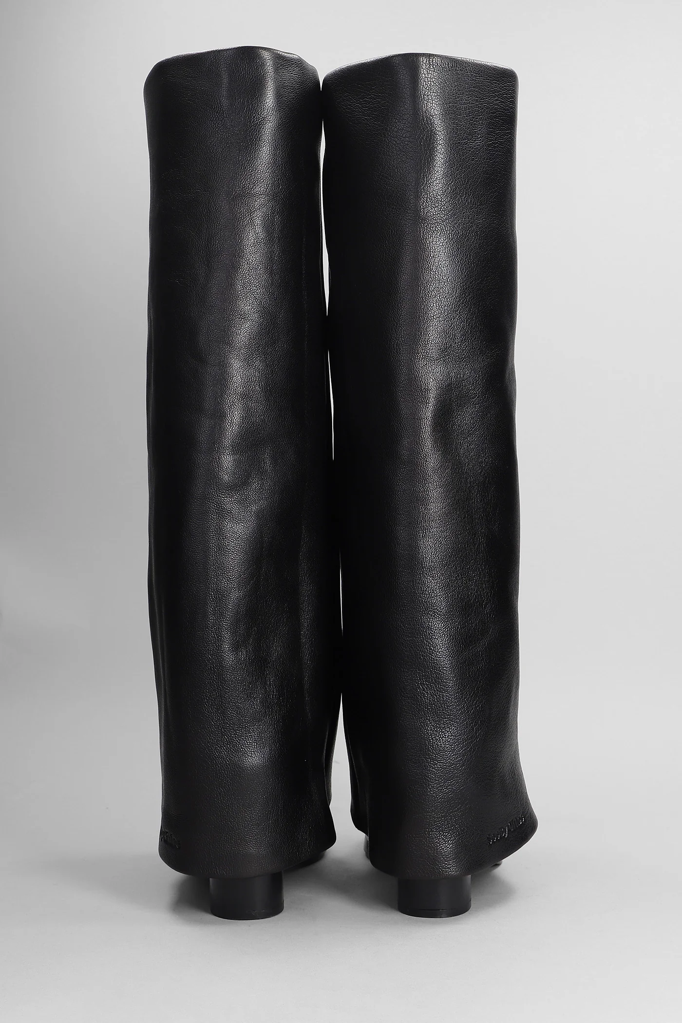 Melia High heels boots in black leather - Image 4