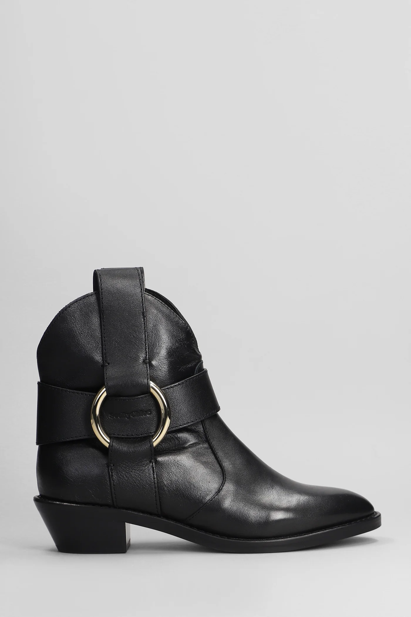 New Ring Line texan Ankle boots in black leather