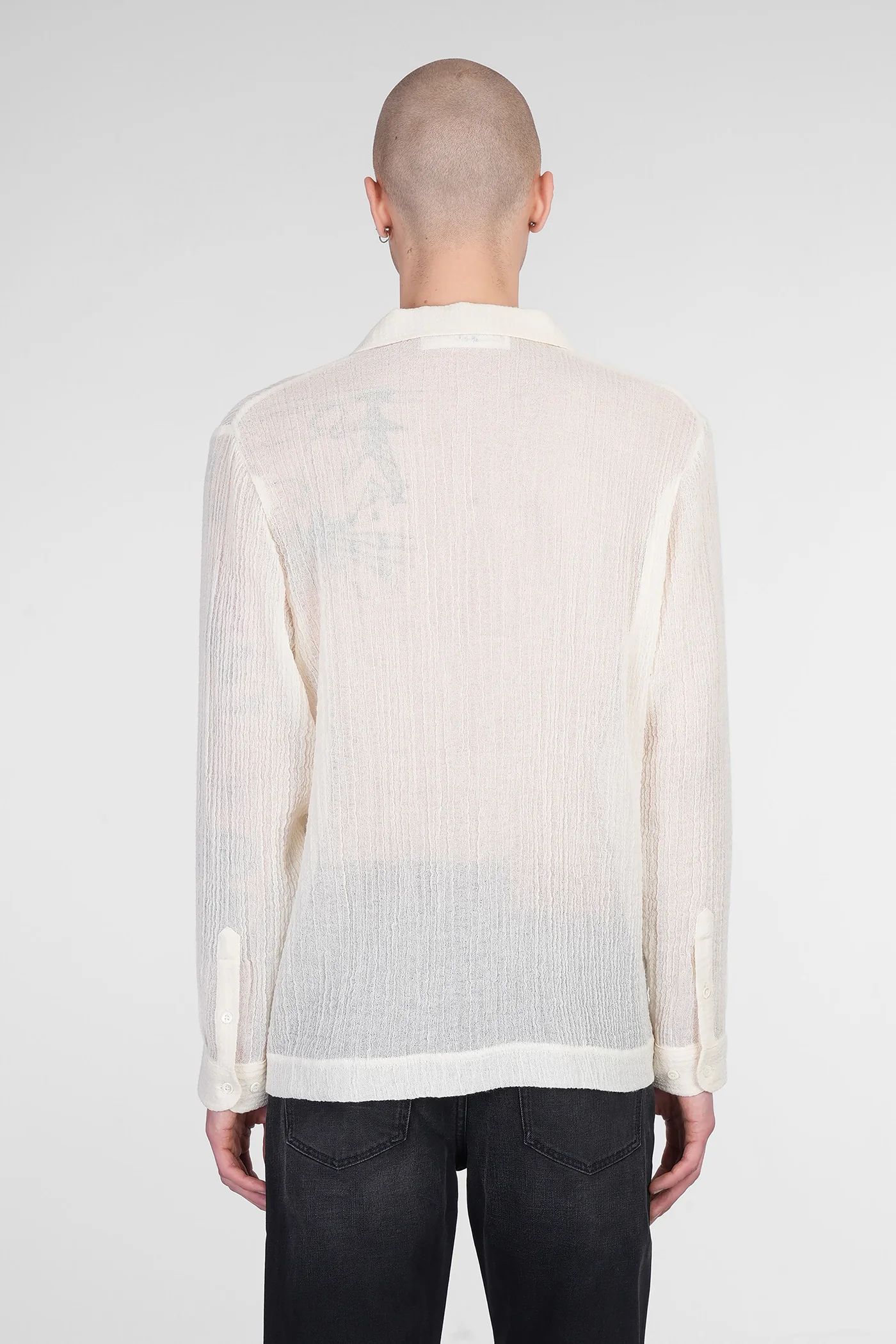 Jagou Shirt in beige wool - Image 3