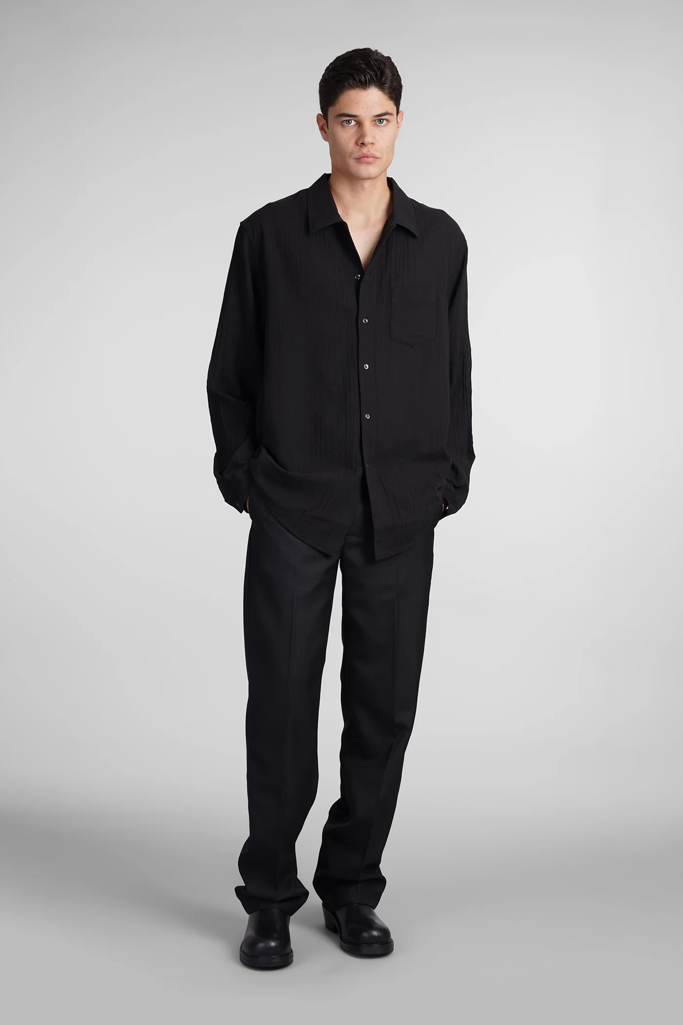 Leo shirt Shirt in black cotton - Image 2