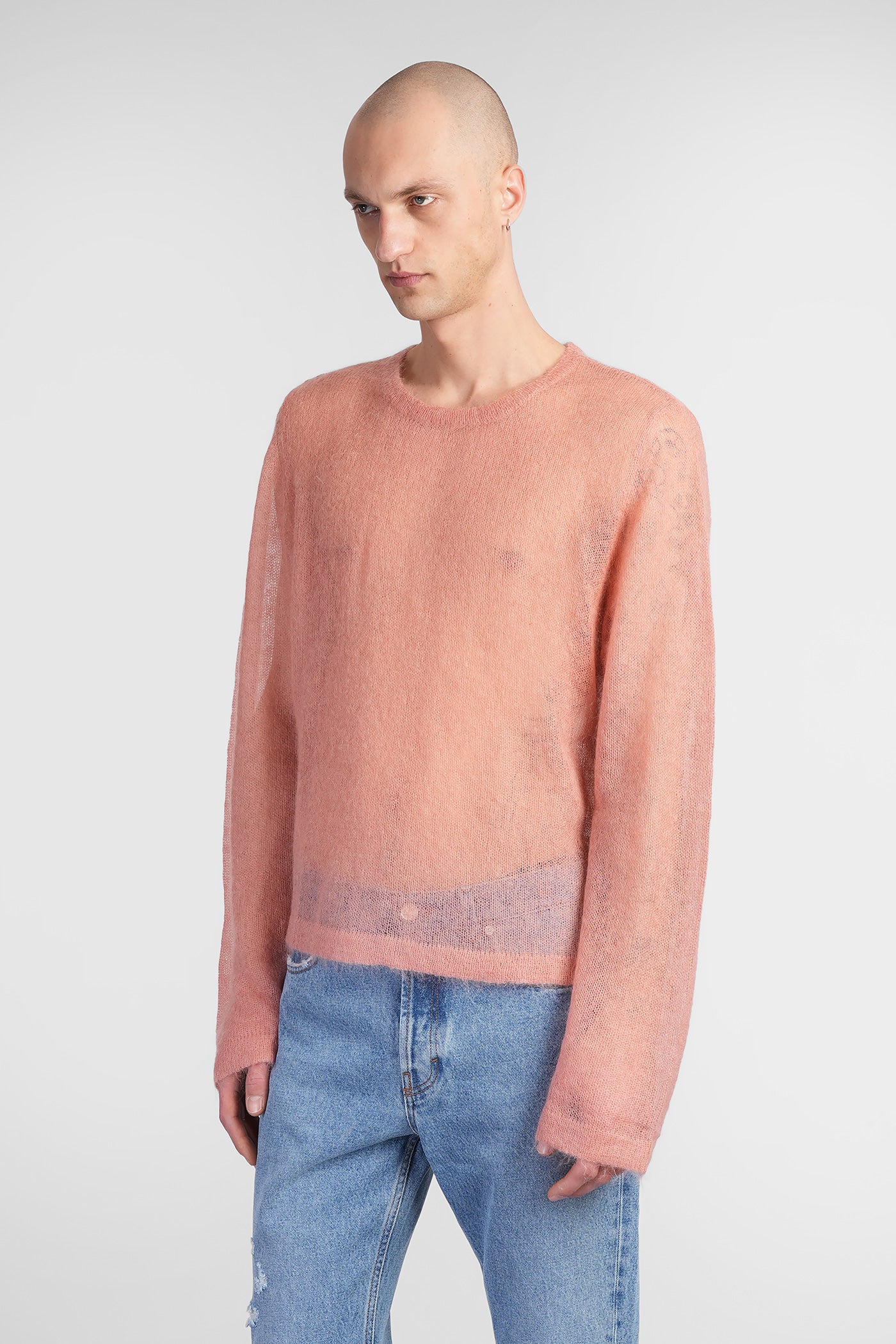 Les Knitwear in rose-pink Mohair - Image 4