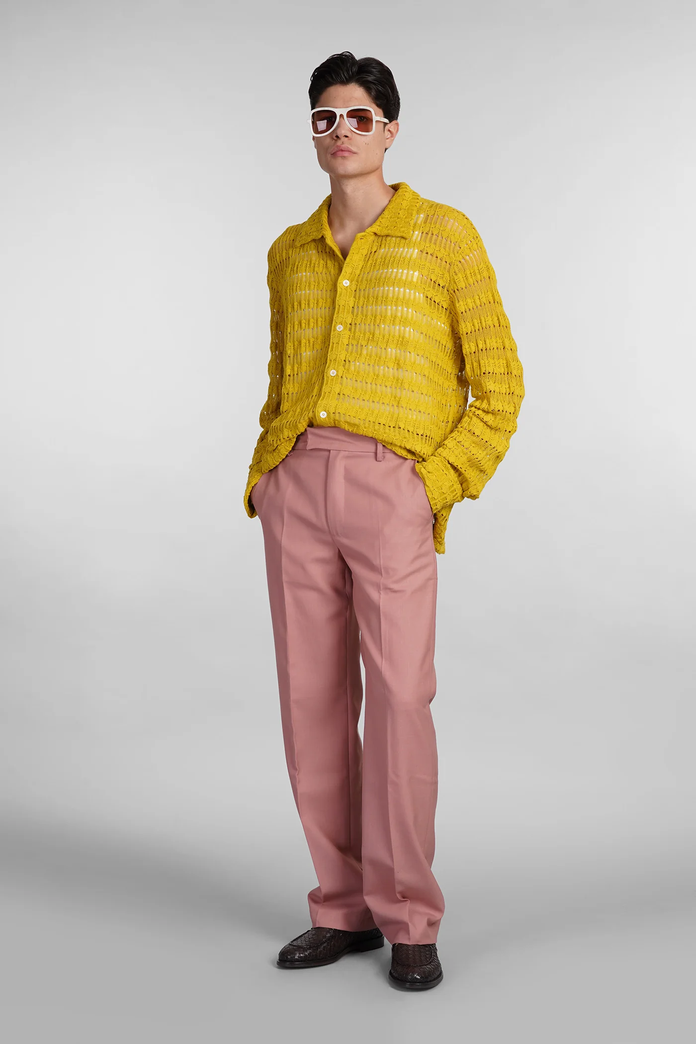 Mike Pants in rose-pink polyester - Image 2