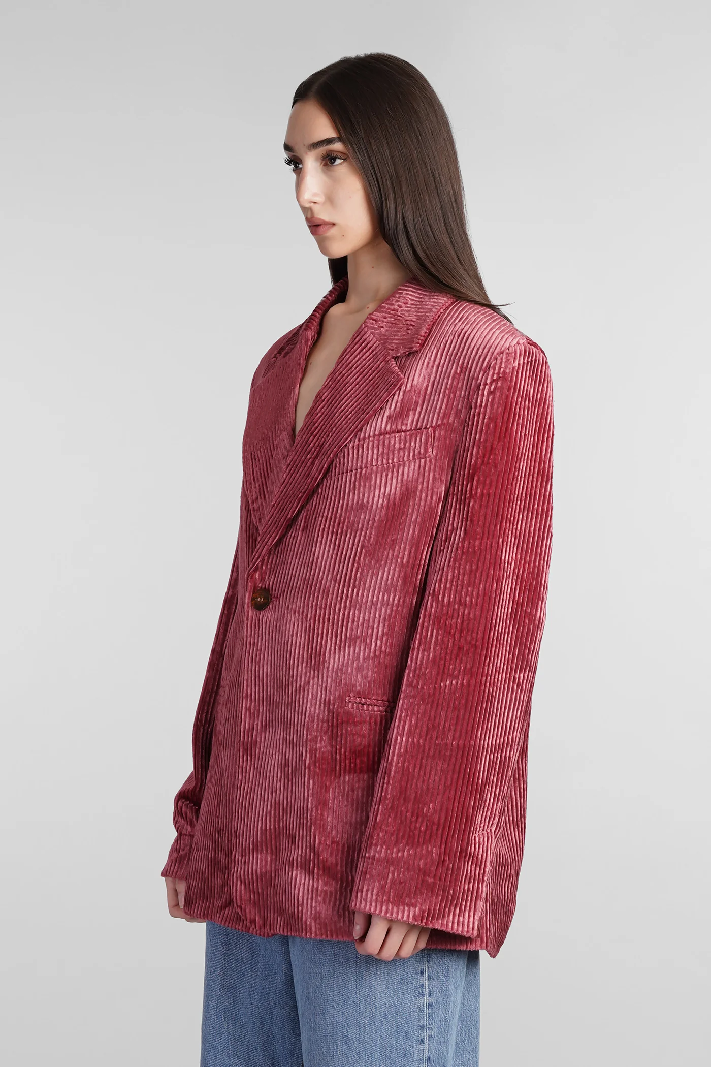 Natsumi blazer Blazer in rose-pink viscose - Image 4