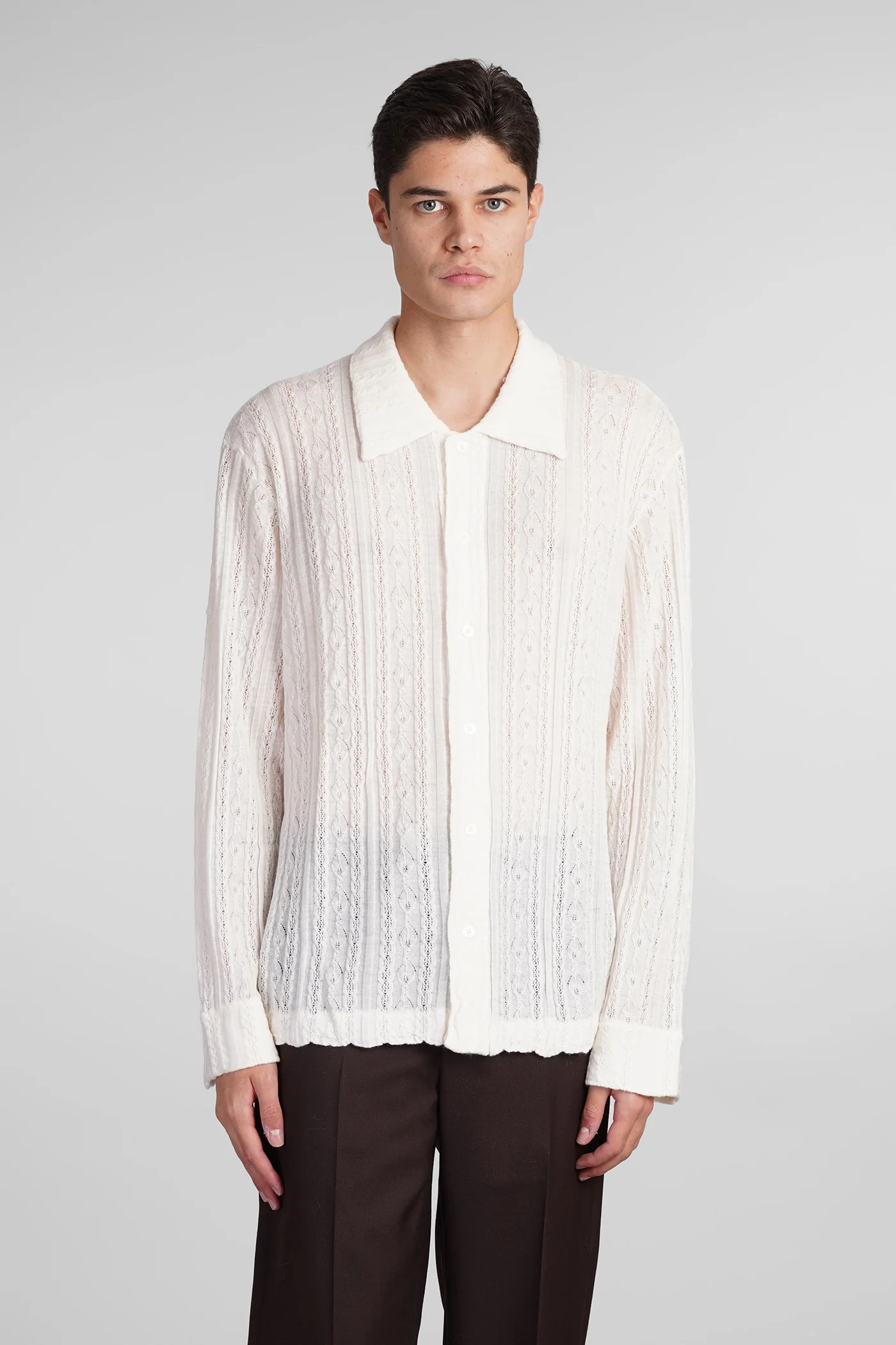 Riku shirt Shirt in beige wool