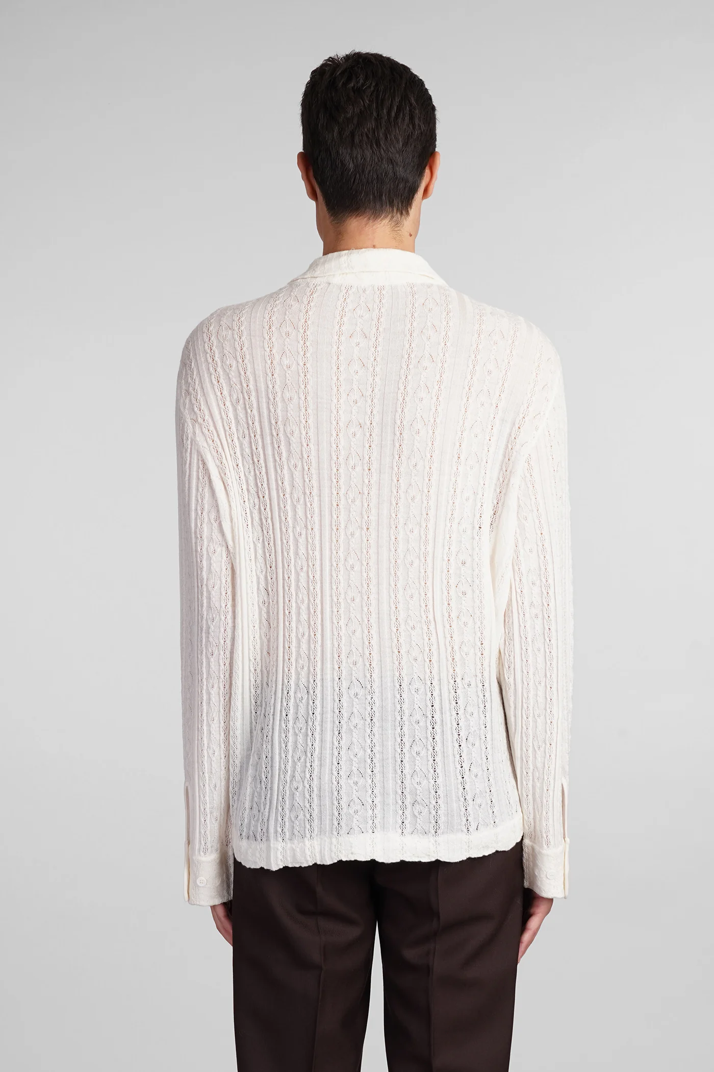 Riku shirt Shirt in beige wool - Image 3