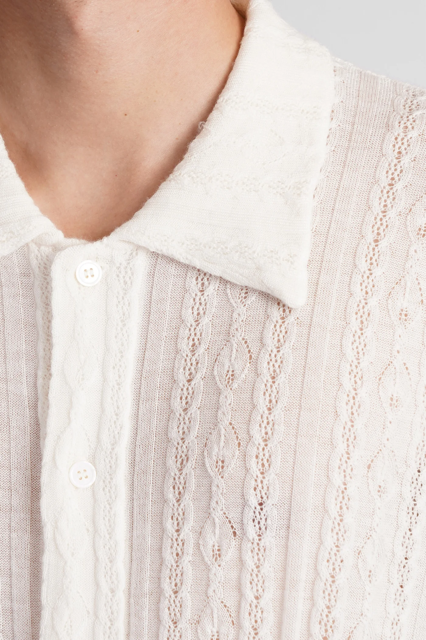 Riku shirt Shirt in beige wool - Image 5