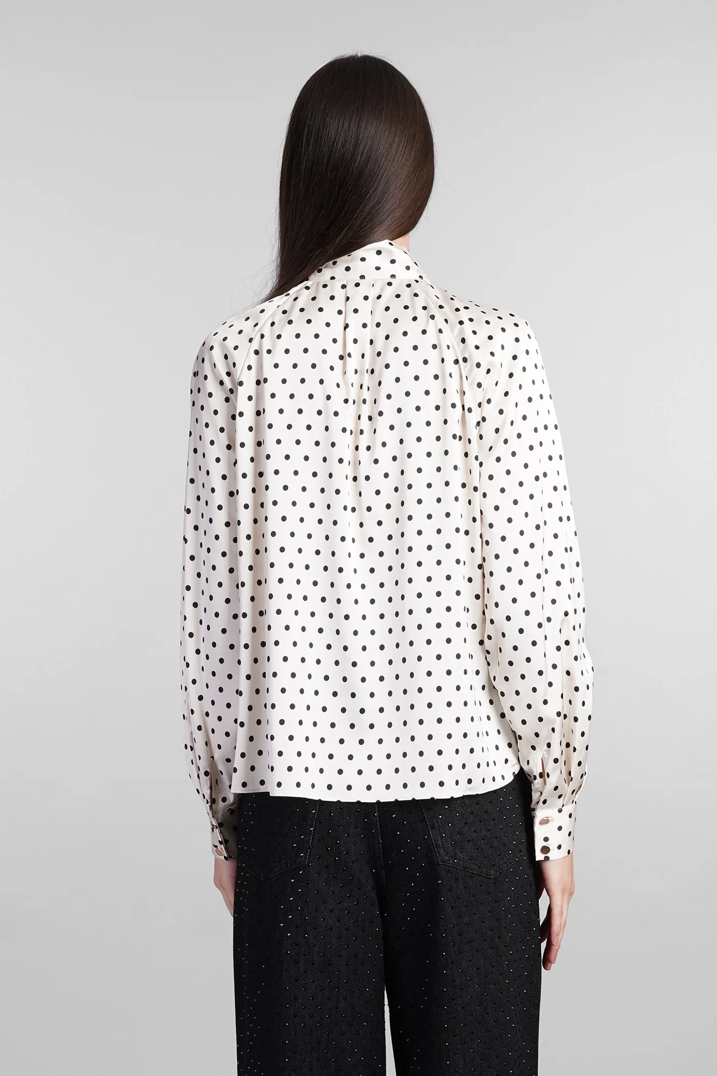 Blouse in beige polyester - Image 3