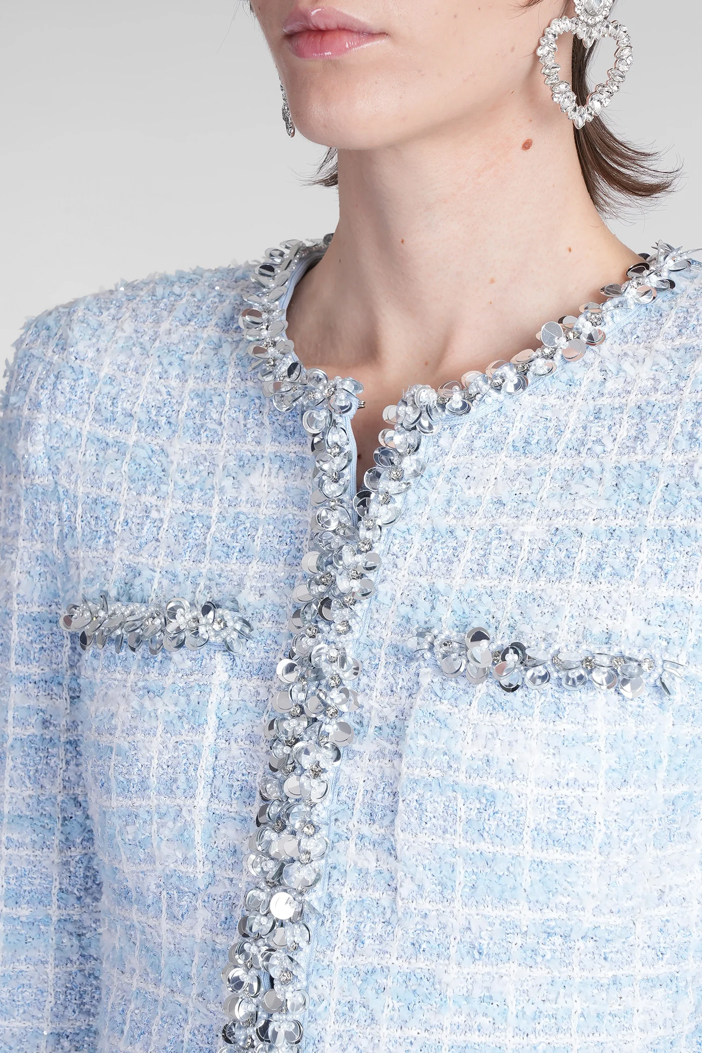 Cardigan in blue polyester - Image 5