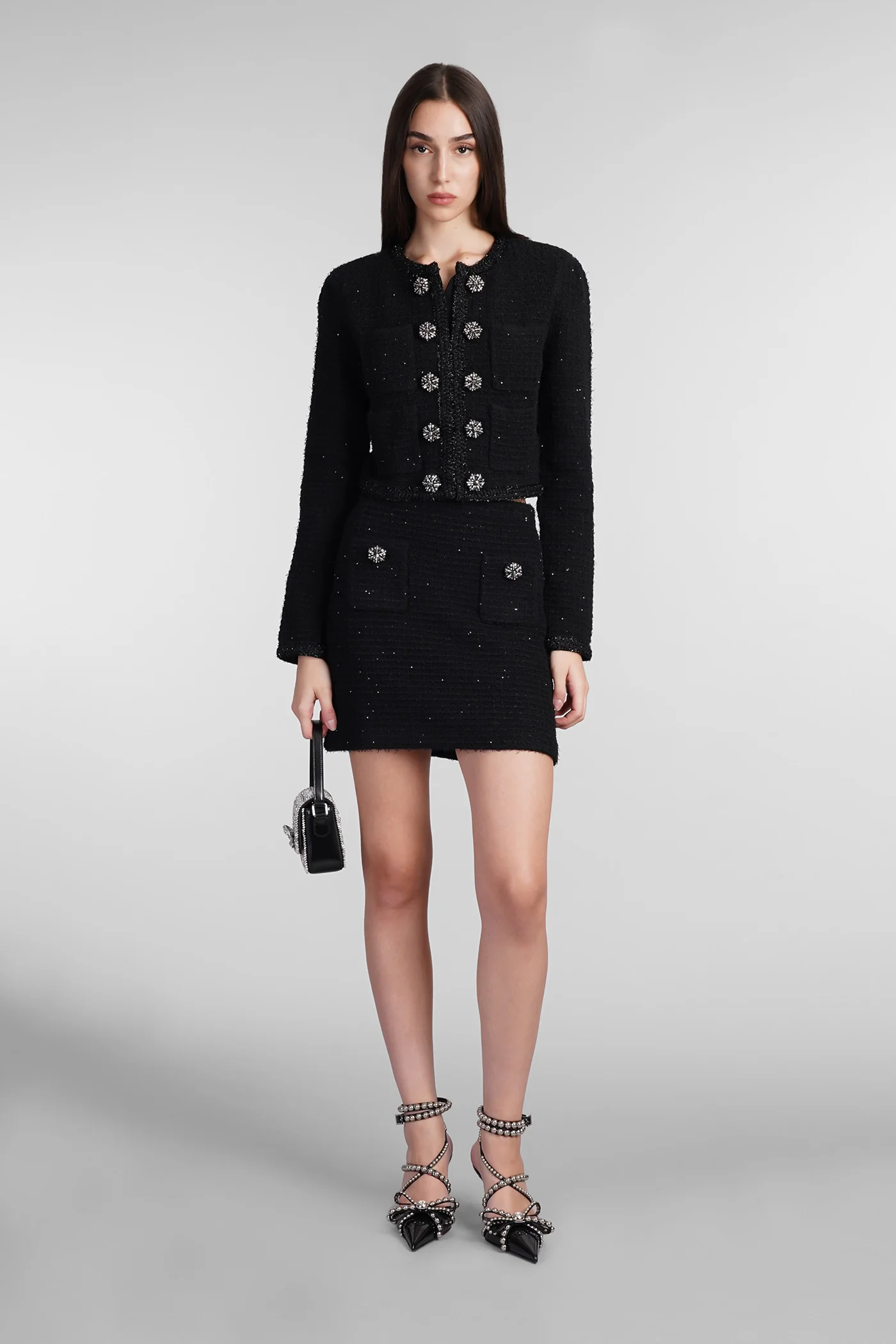 Casual jacket in black polyester - Image 2