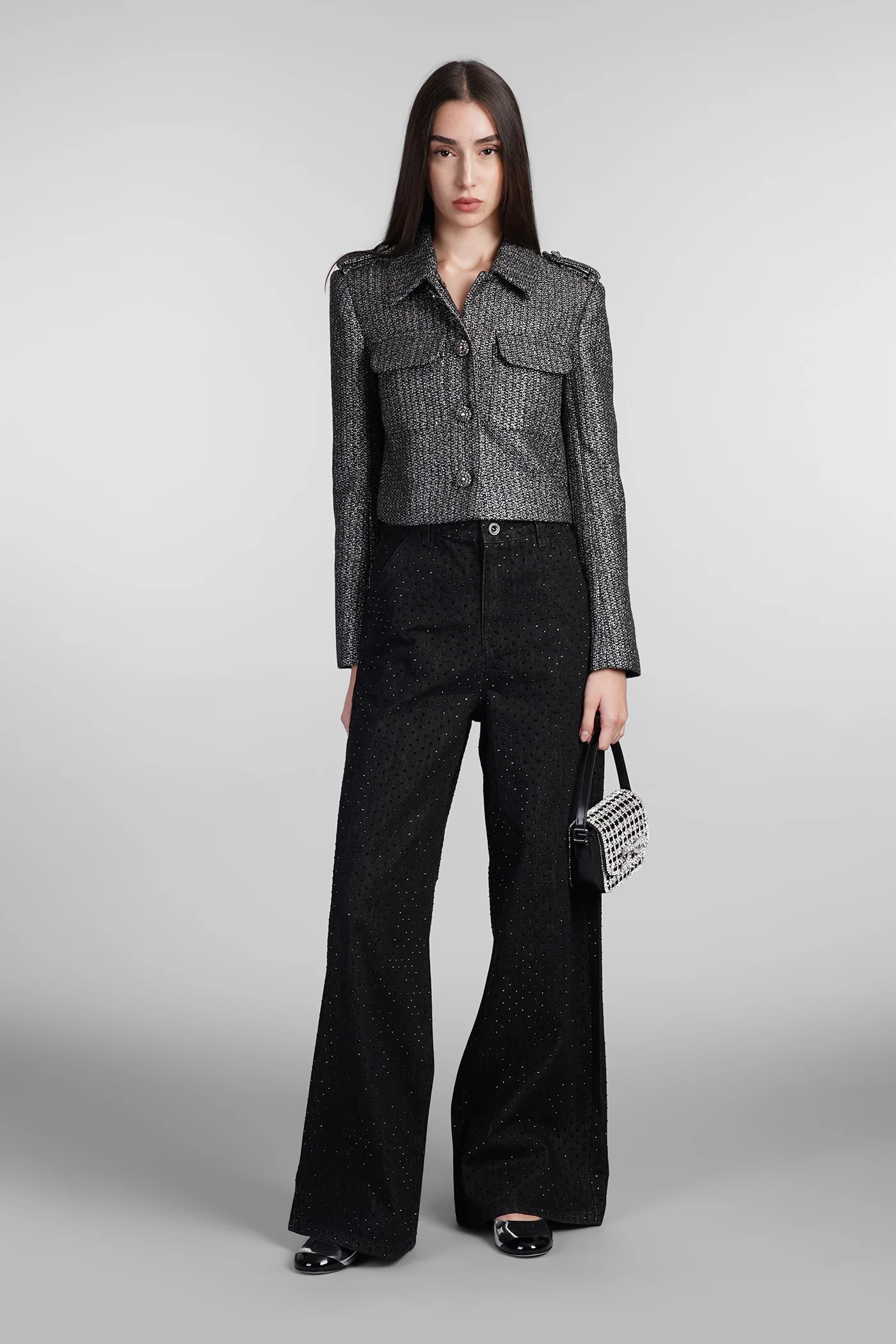 Casual jacket in black polyester - Image 2