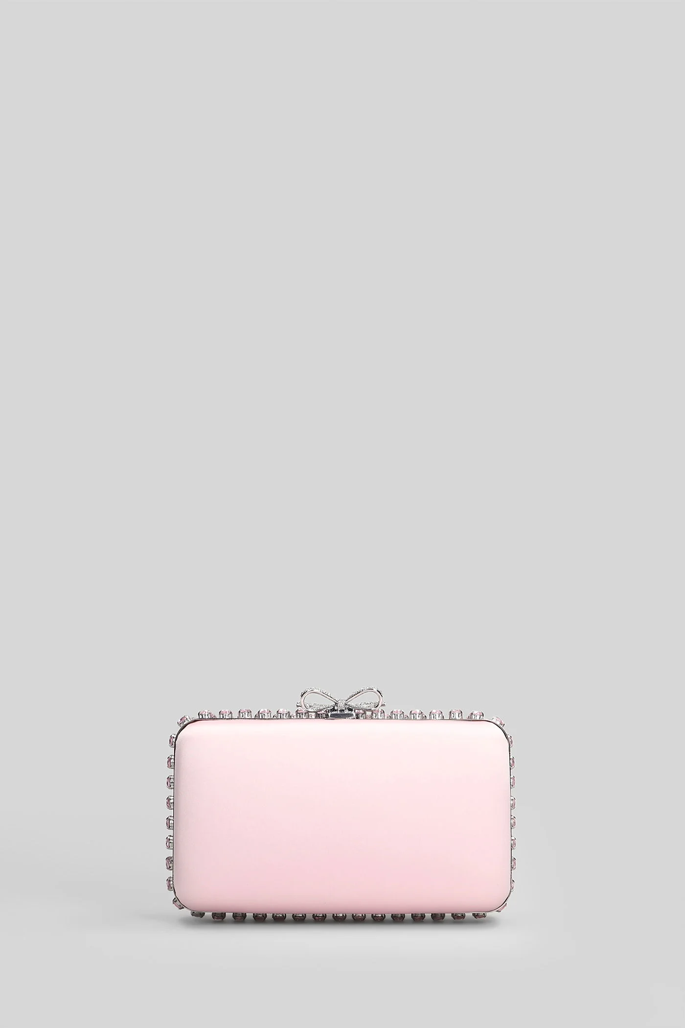 Clutch in rose-pink polyester - Image 3