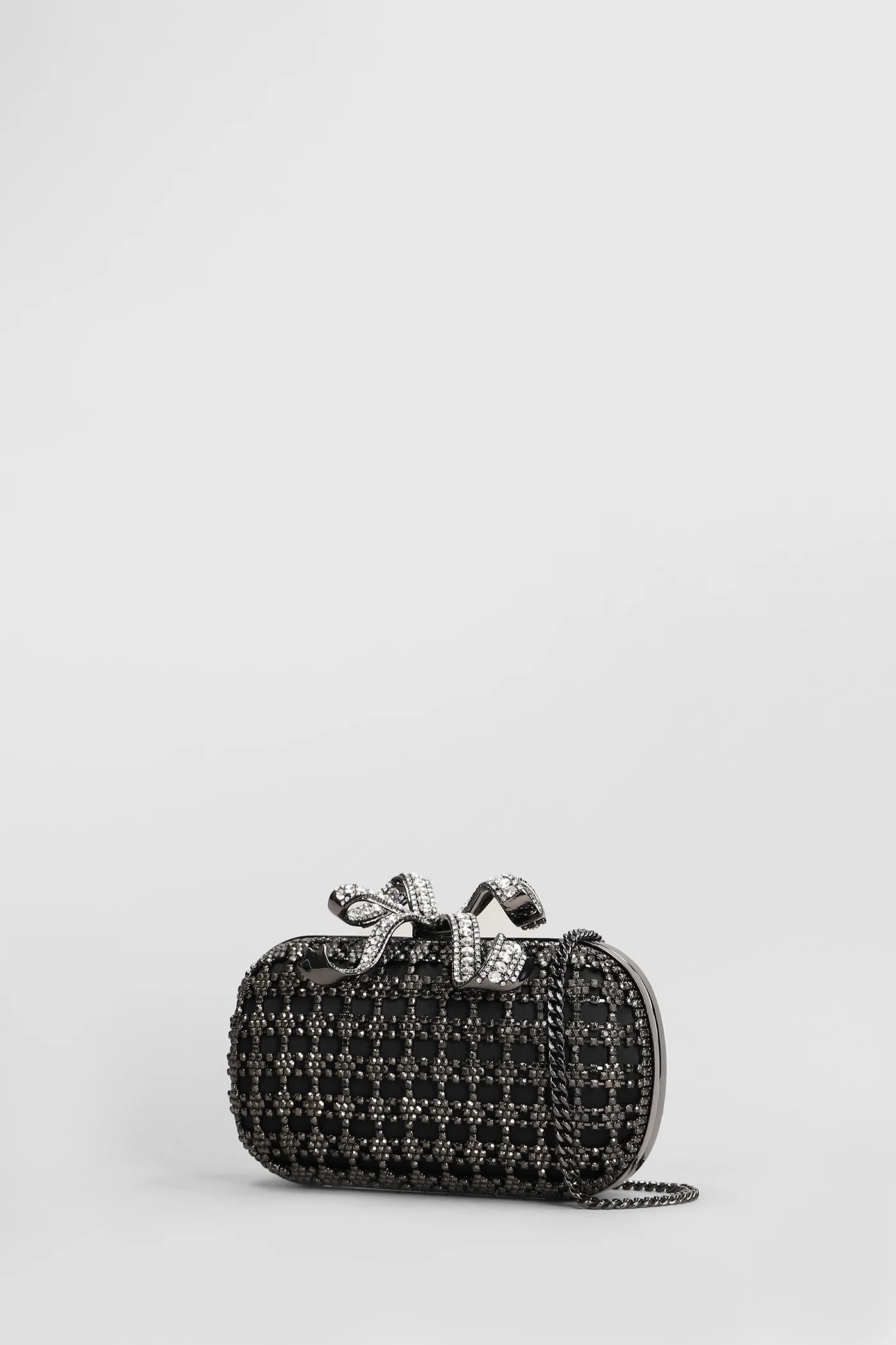 Crystal clutch bag Clutch in black polyester - Image 2
