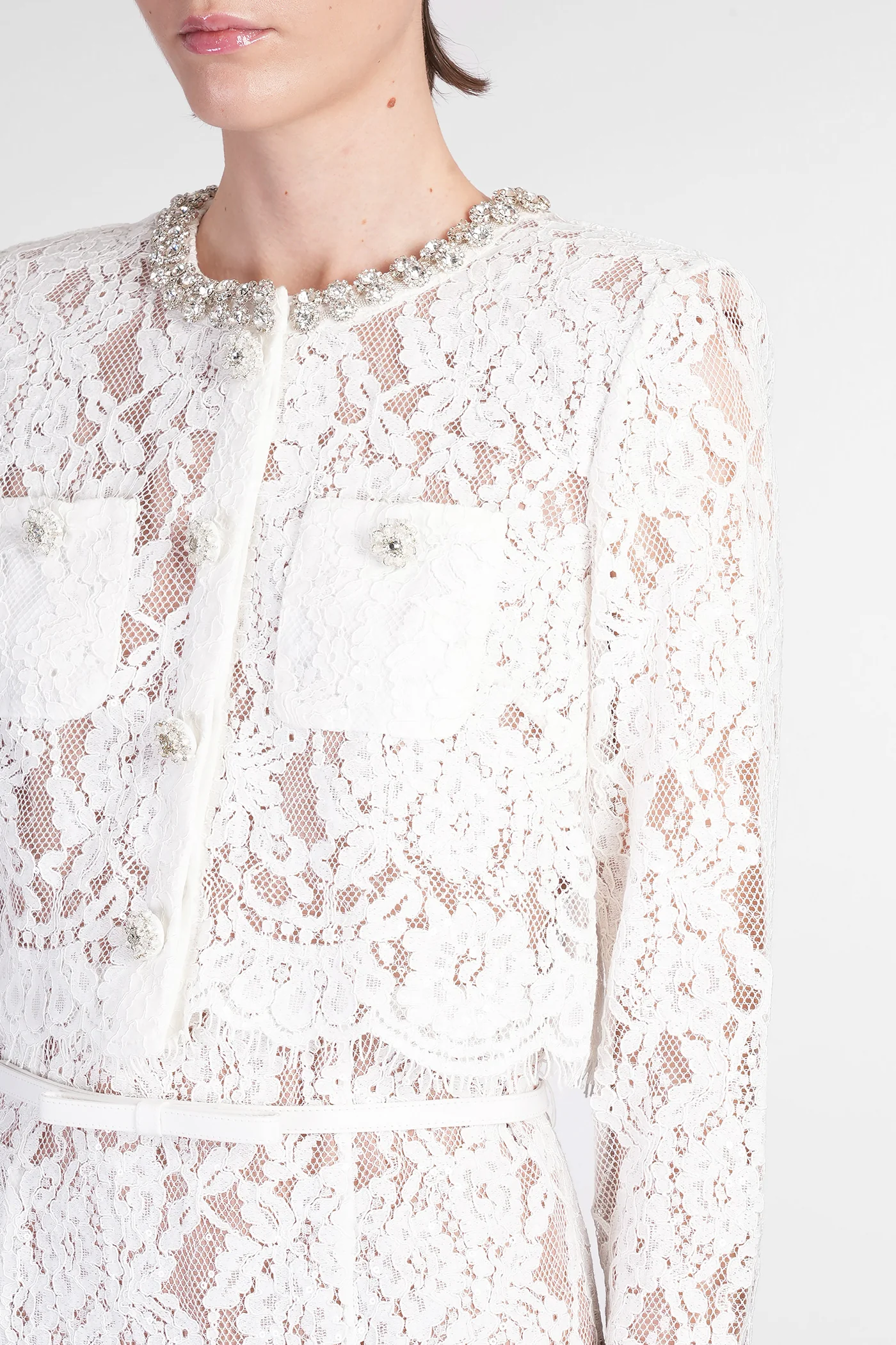 Dress woman in white viscose - Image 5